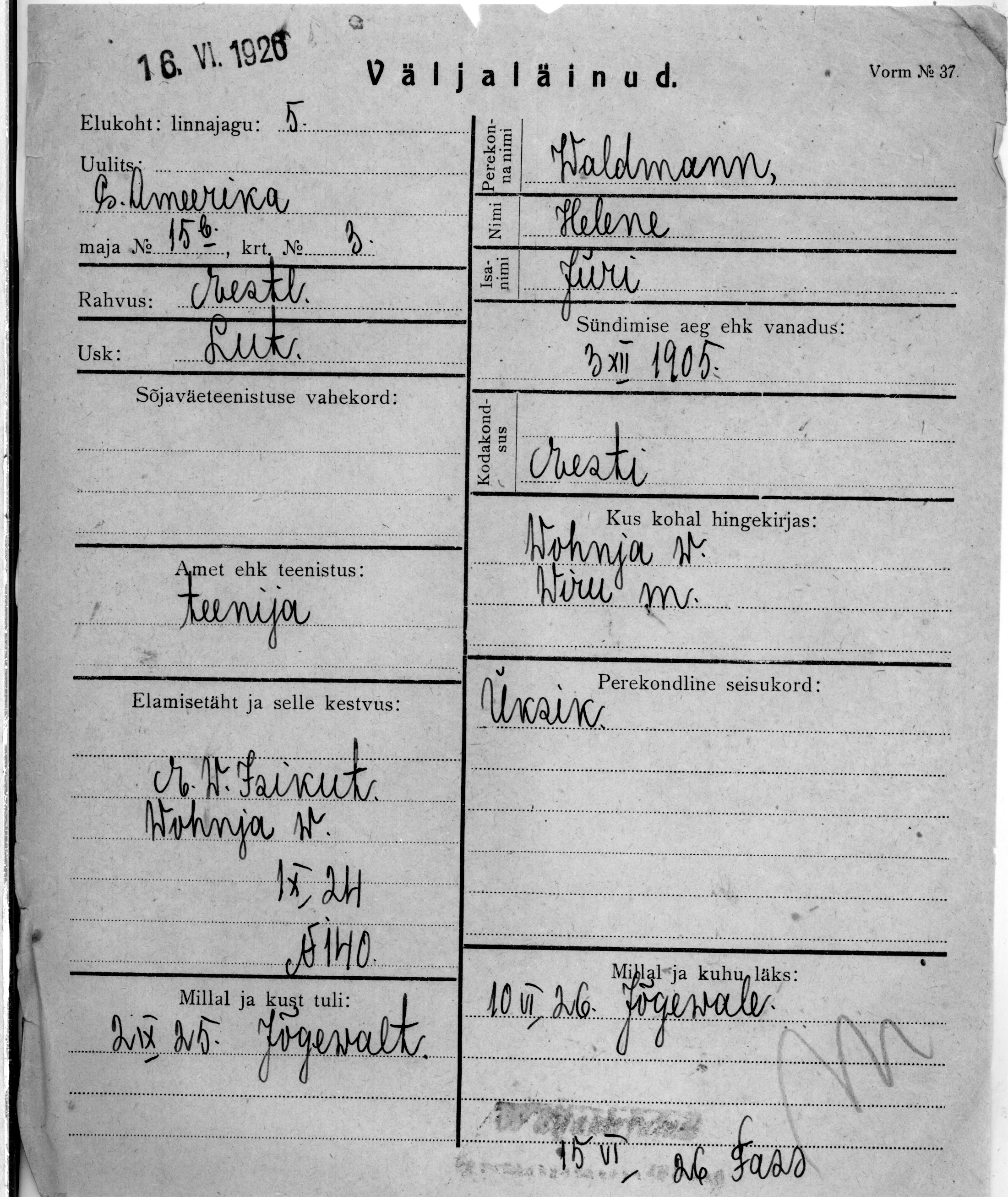 Waldmann, Helene, Jüri