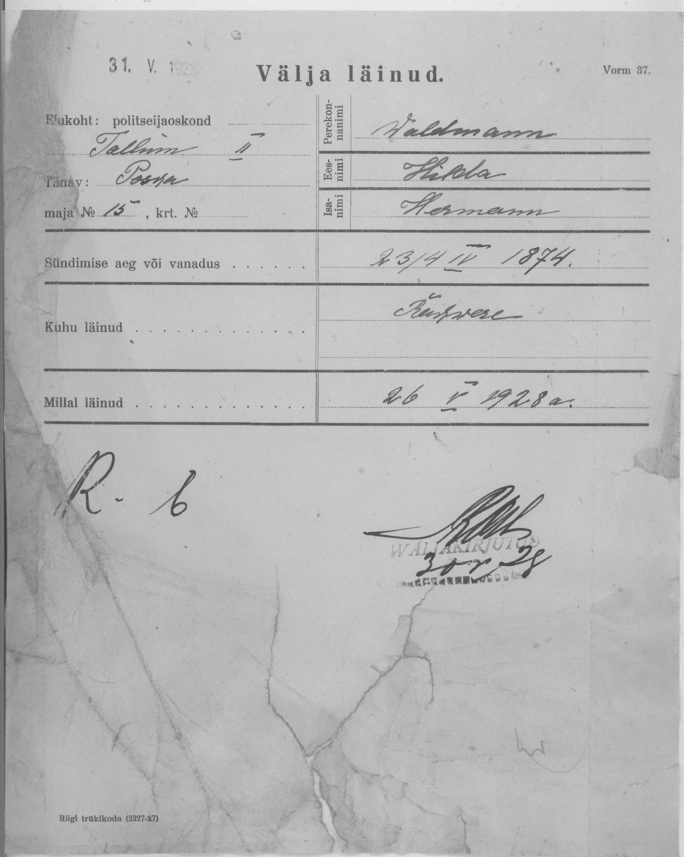 Waldmann, Hilda, Hermann