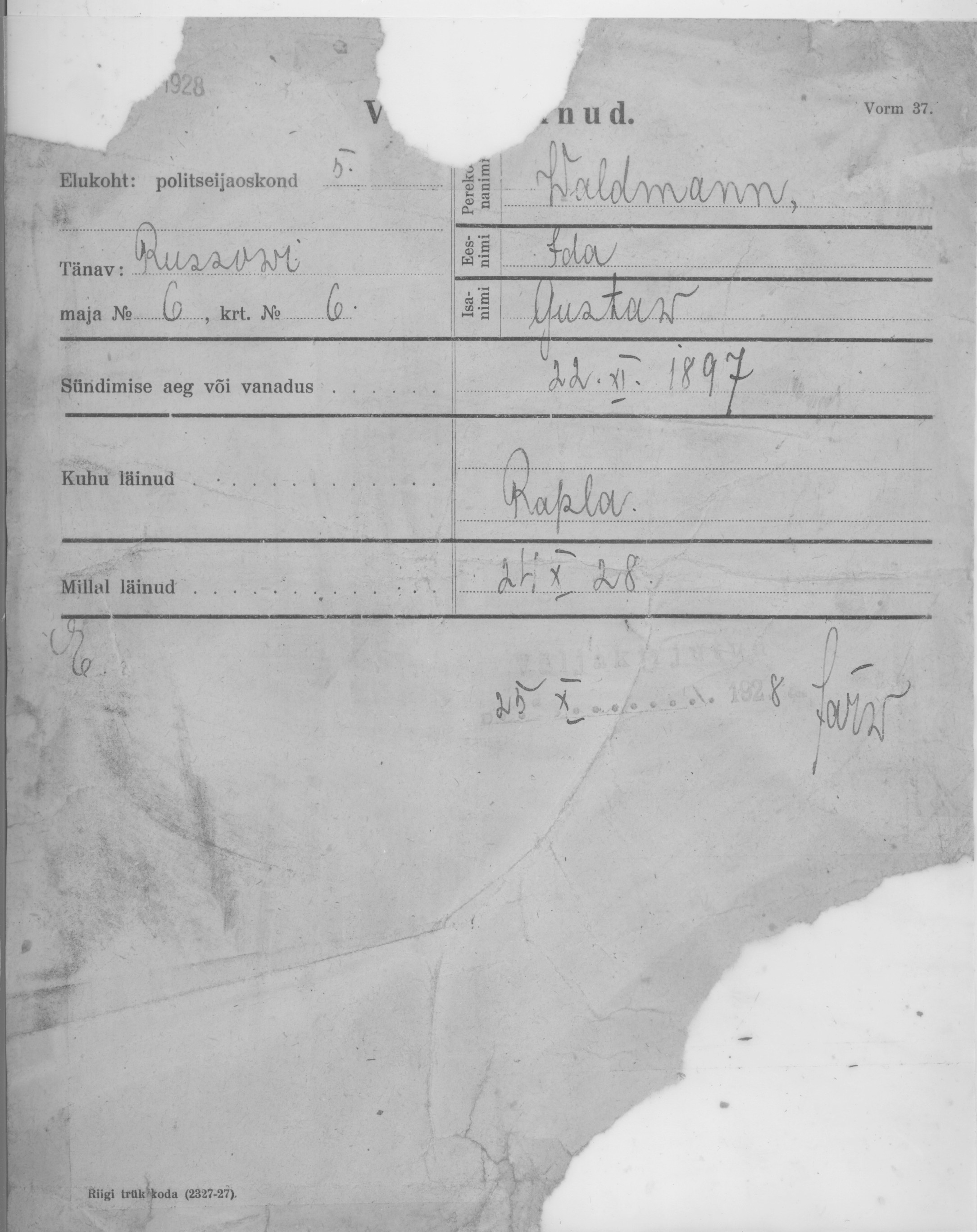 Waldmann, Ida, Gustaw