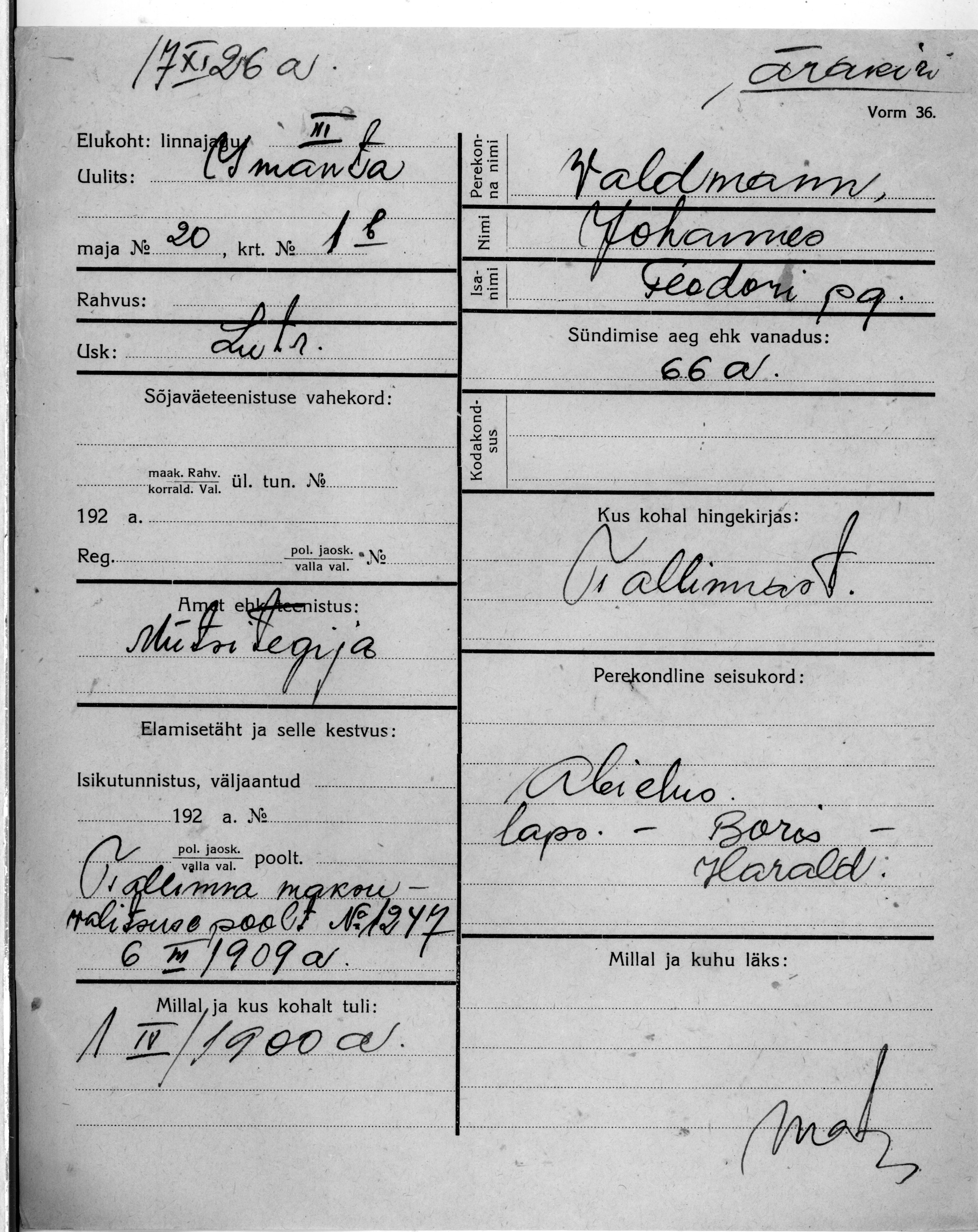 Waldmann, Johannes, Feodor