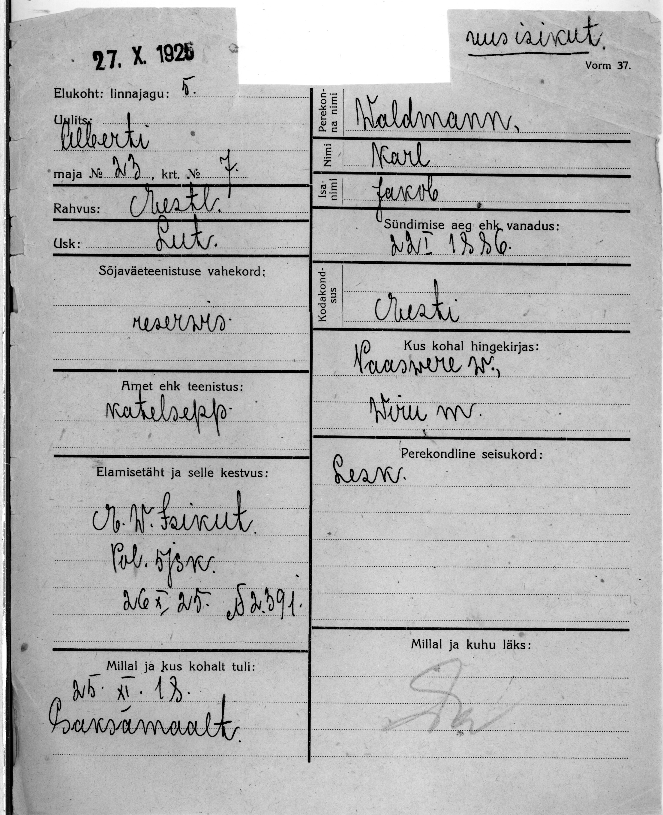 Waldmann, Karl, Jakob