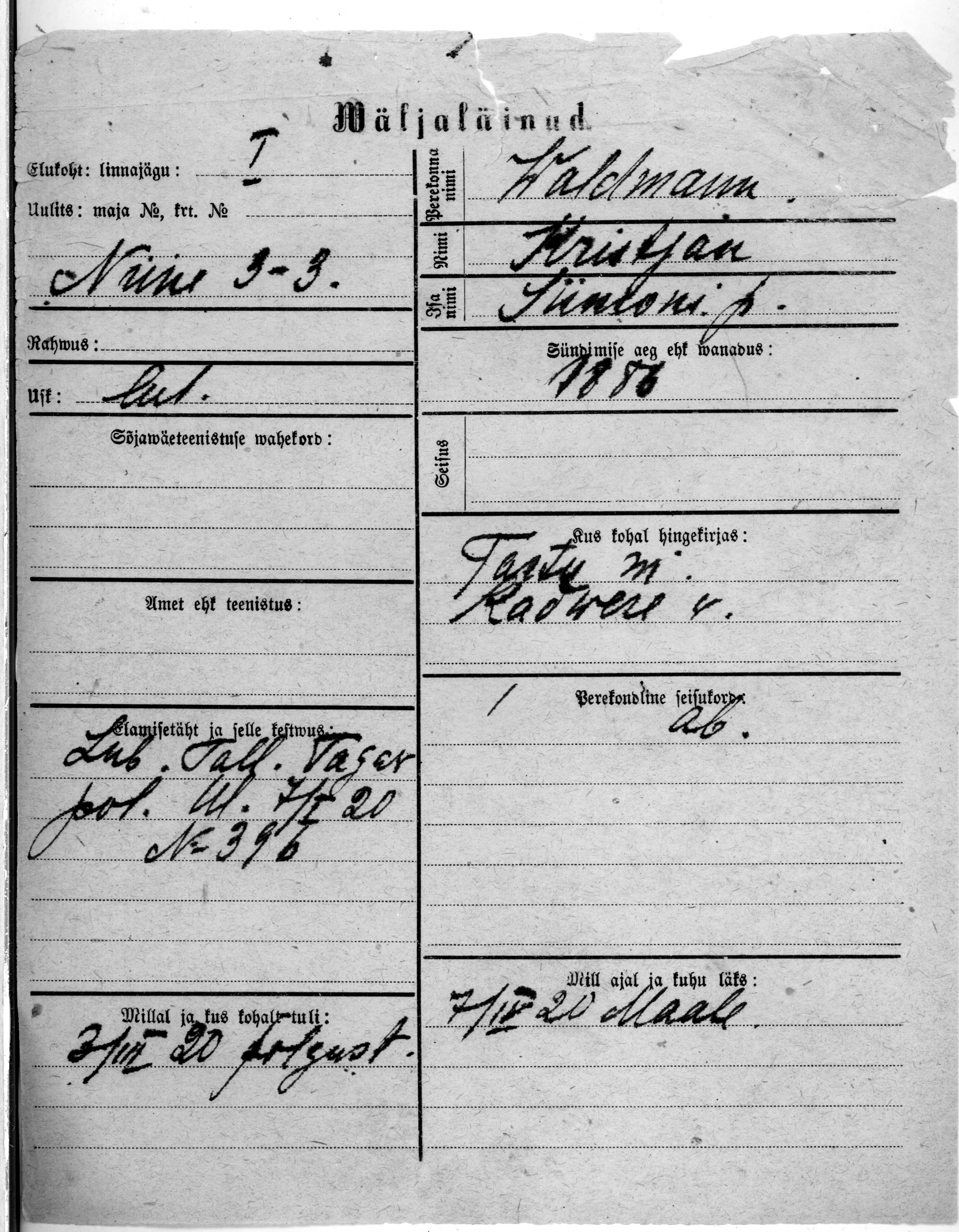 Waldmann, Kristjan, Siimon