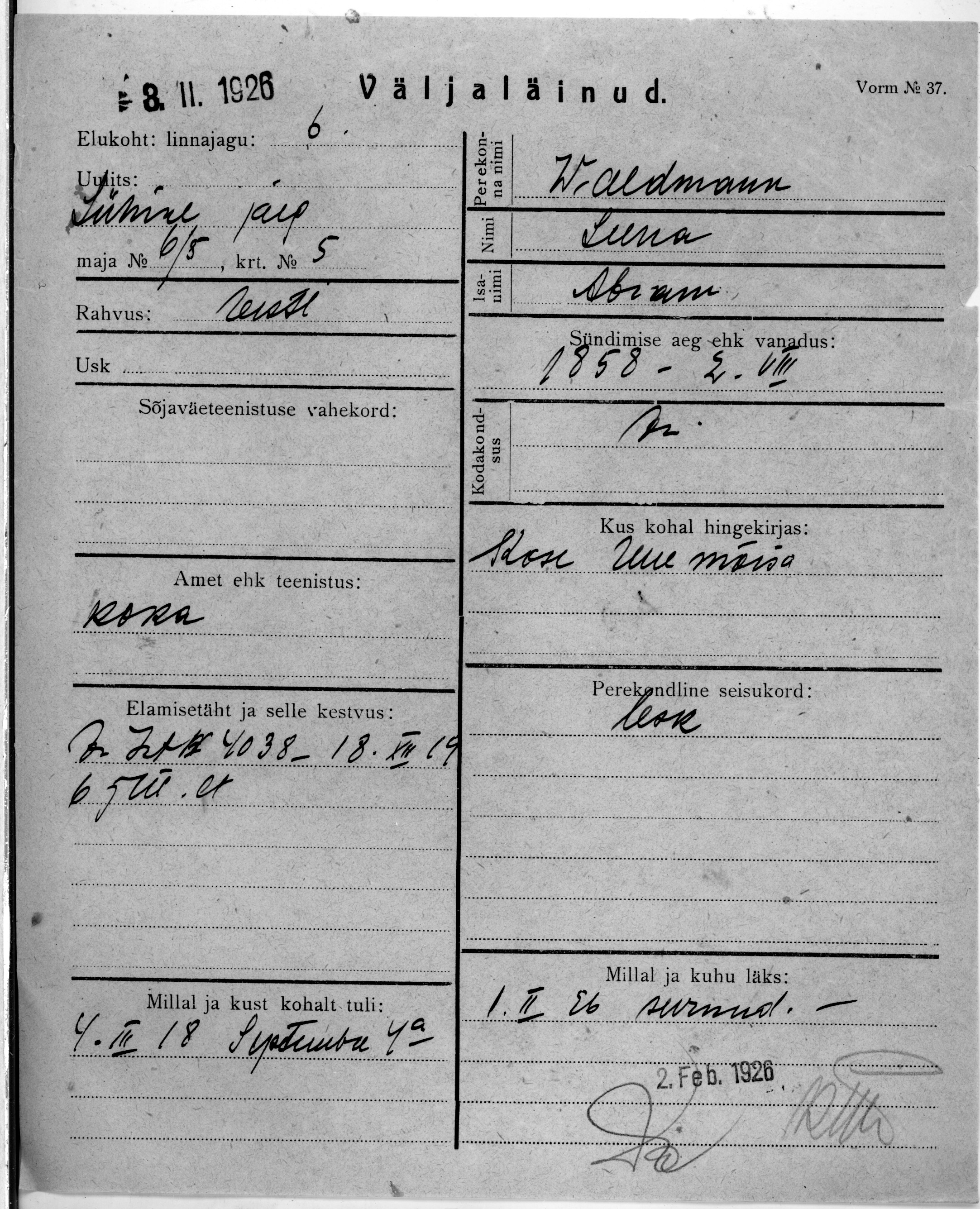 Waldmann, Leena, Abram