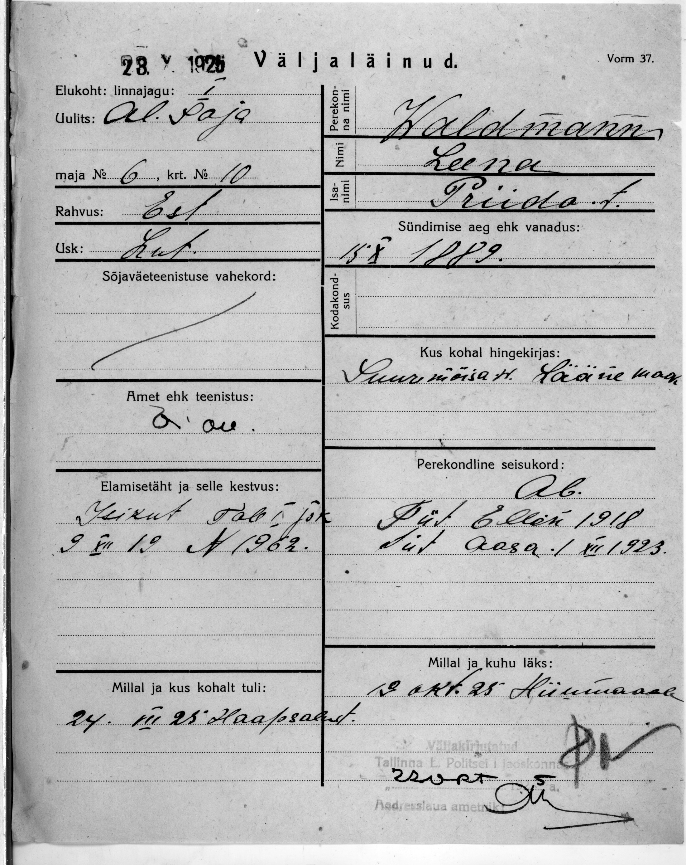 Waldmann, Leena, Priido