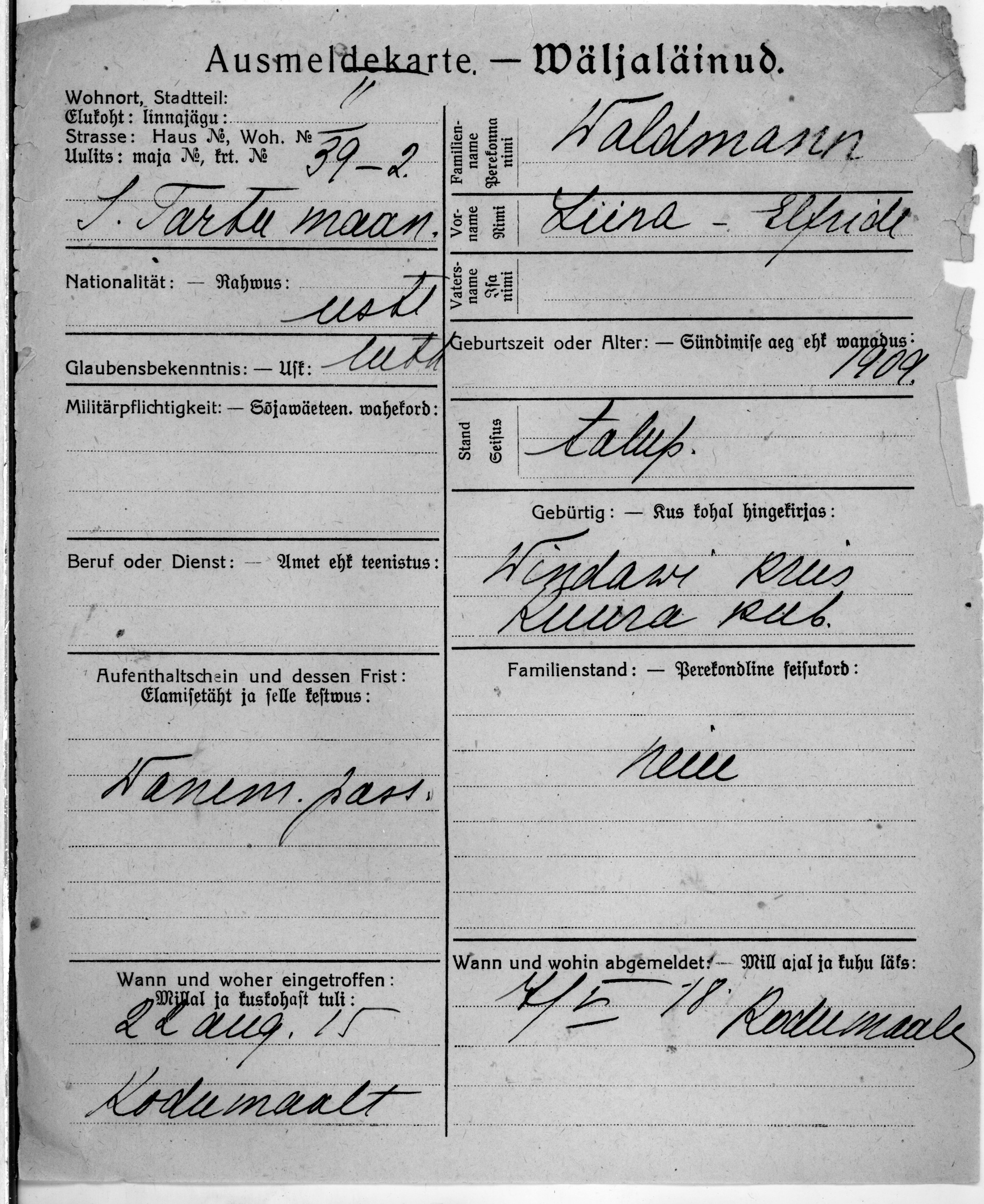 Waldmann, Liina-Elfride