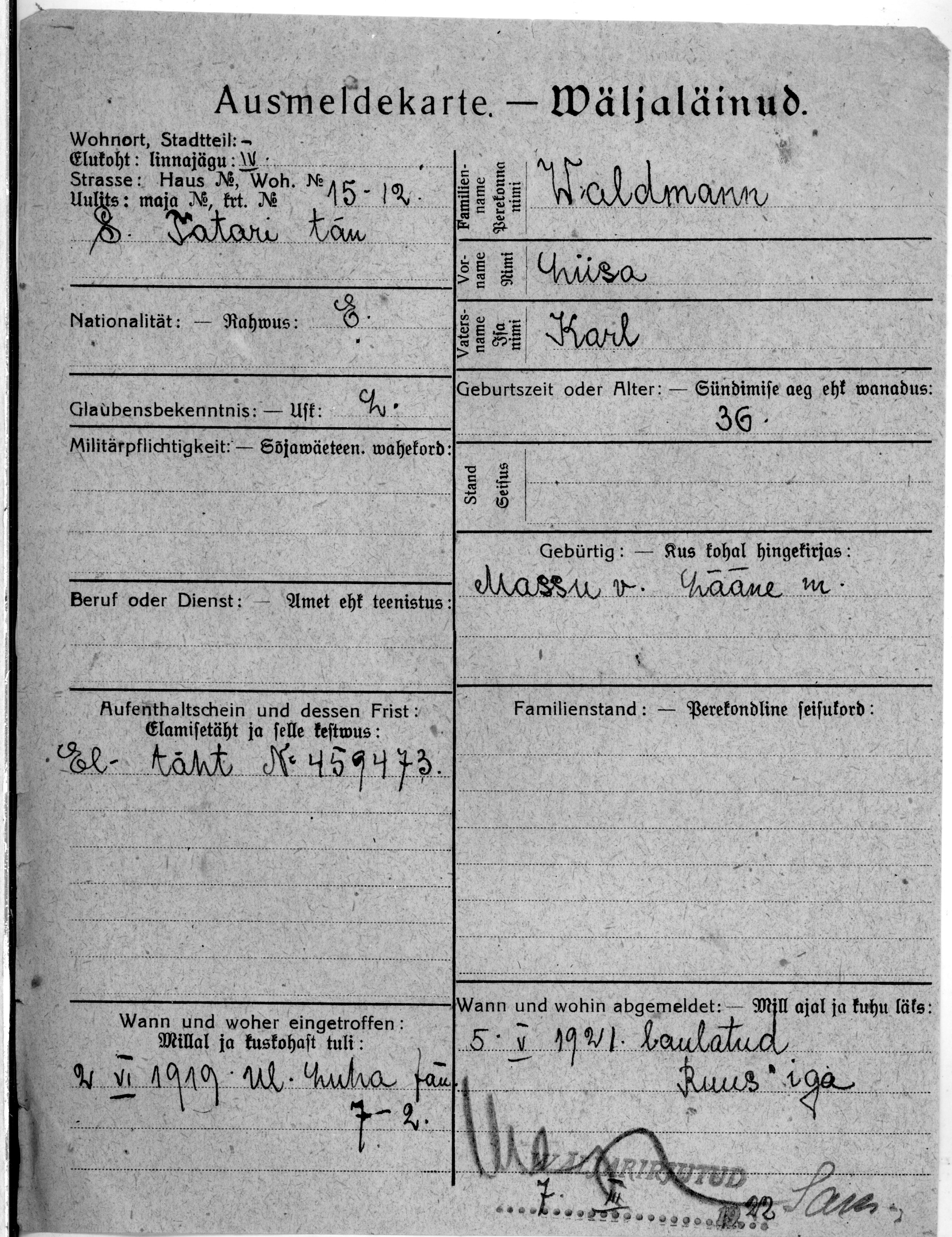 Waldmann, Liisa, Karl