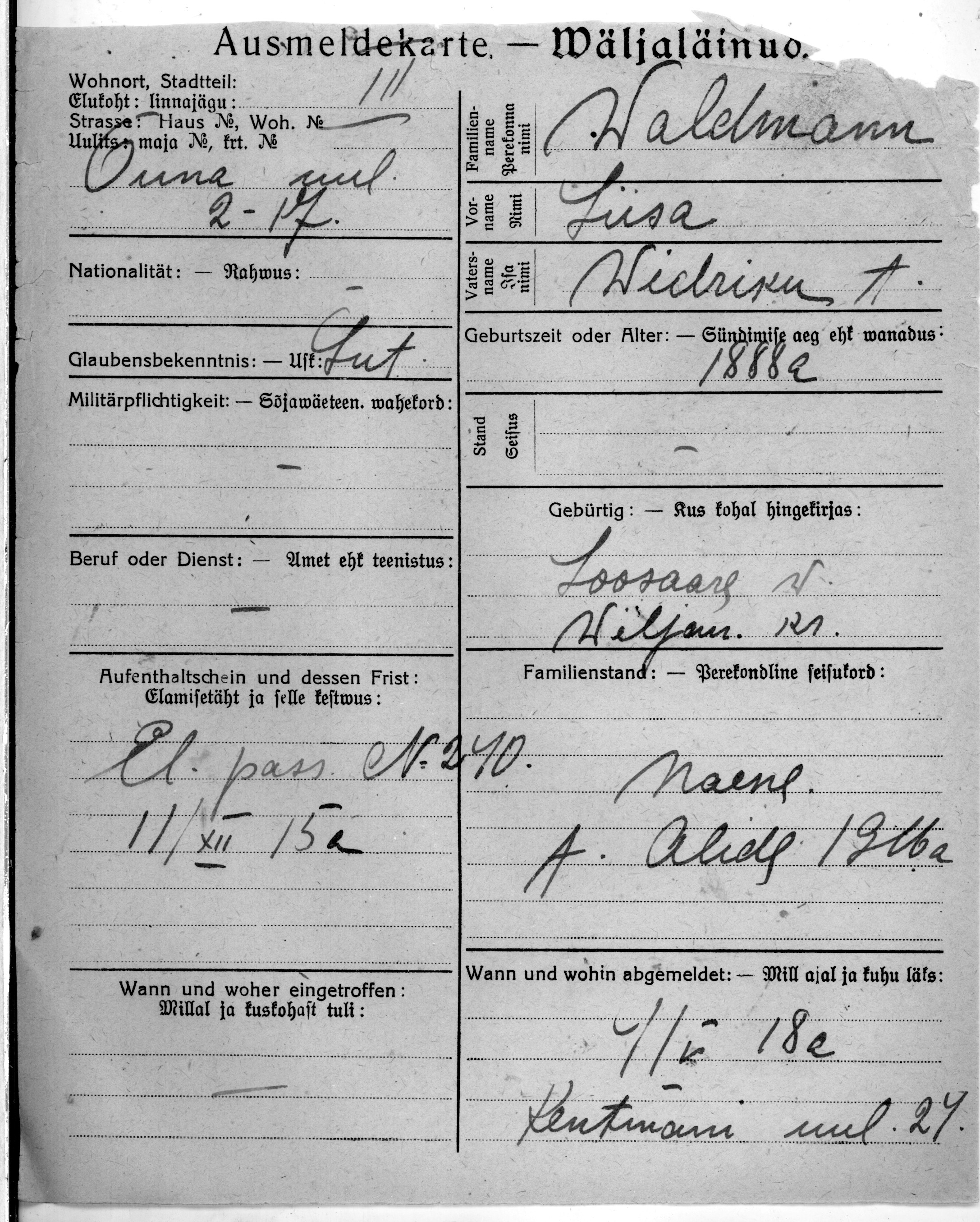 Waldmann, Liisa, Widrik