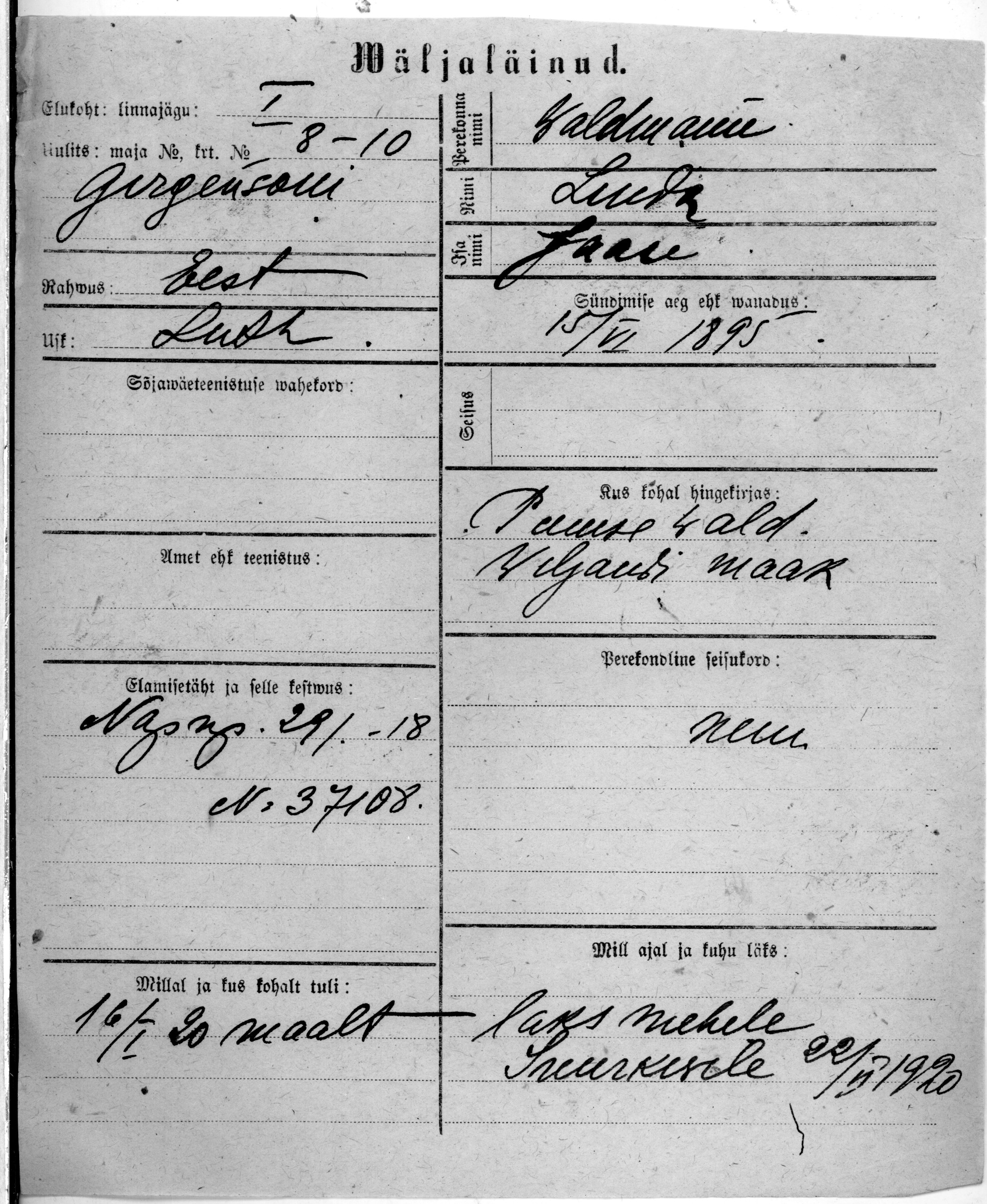 Waldmann, Linda, Jaan