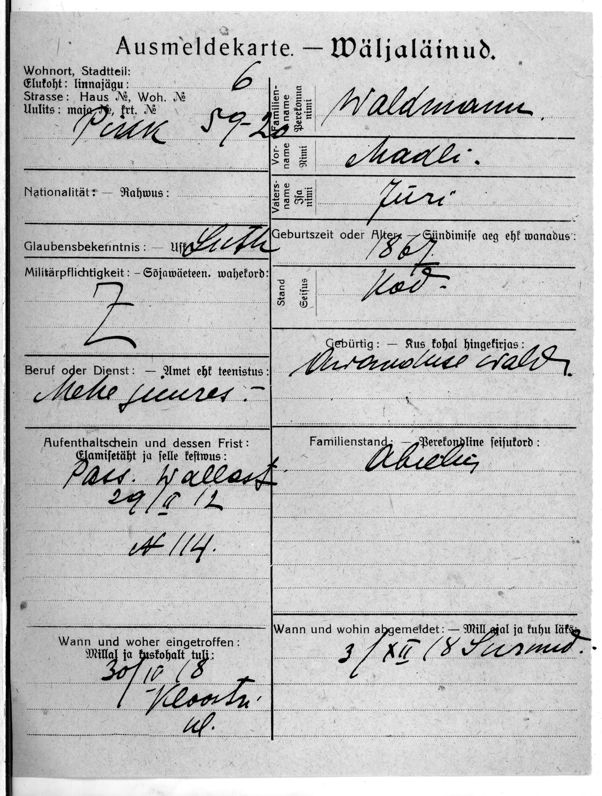 Waldmann, Madli, Jüri