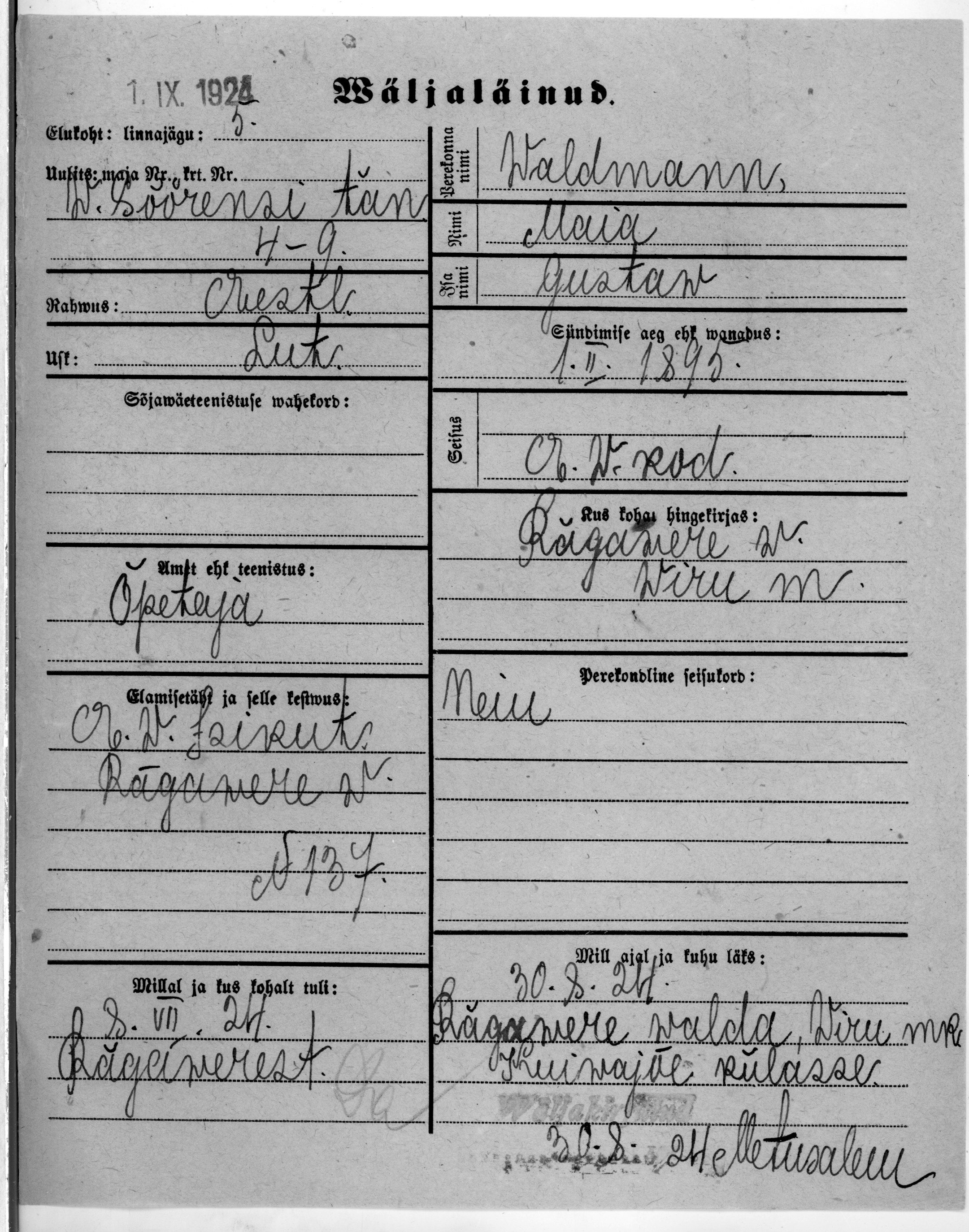 Waldmann, Maia, Gustaw