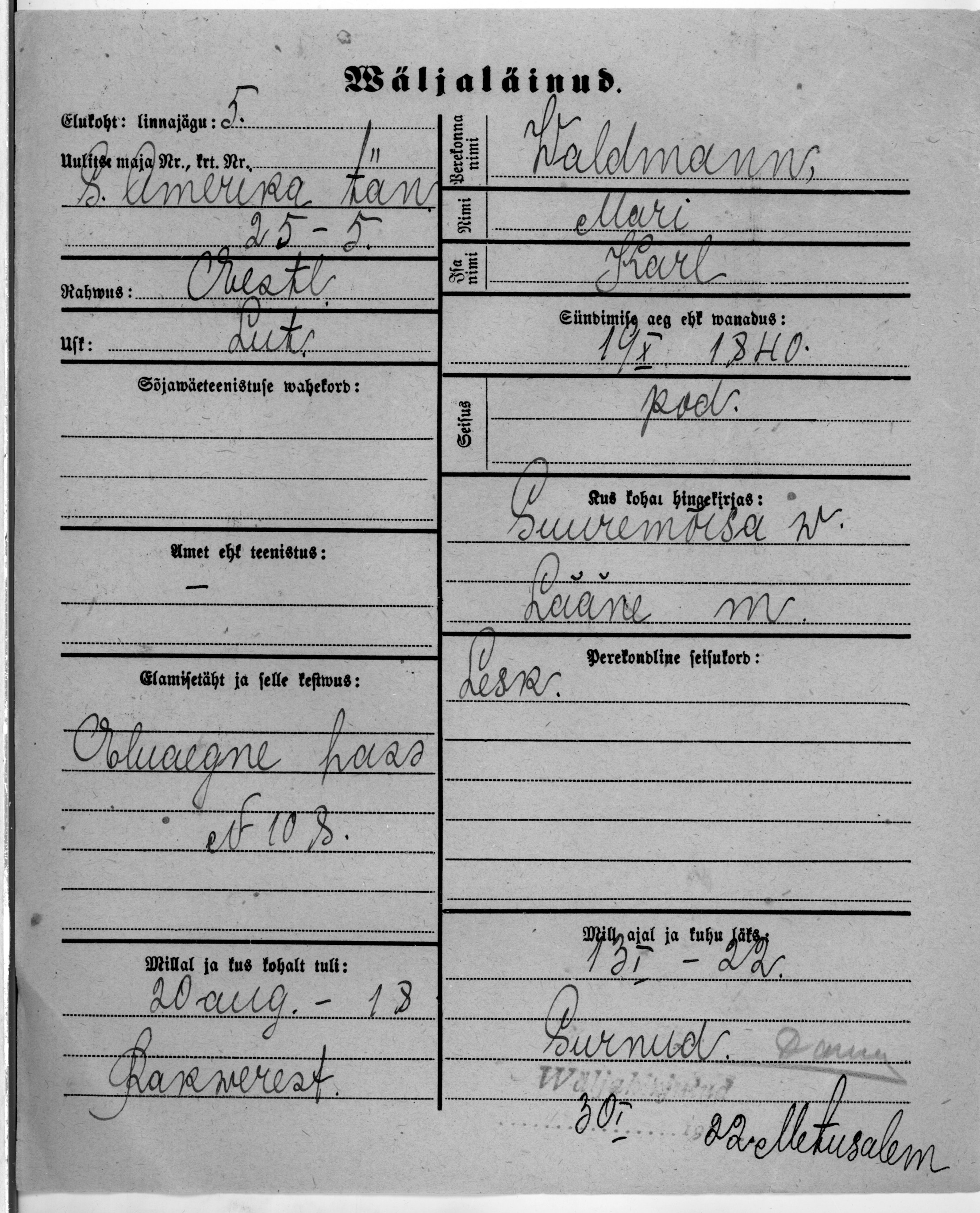 Waldmann, Mari, Karl