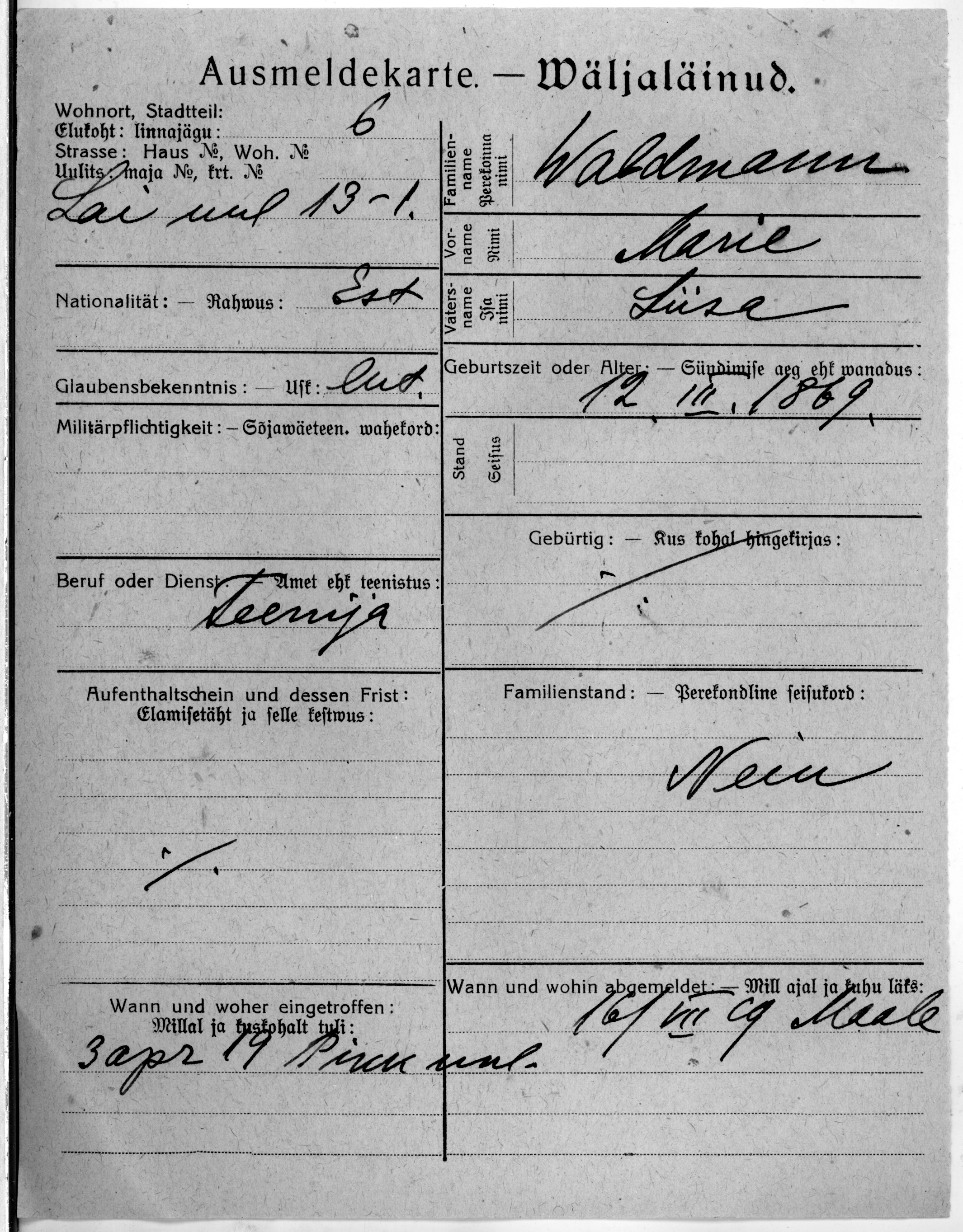 Waldmann, Marie, Liisa