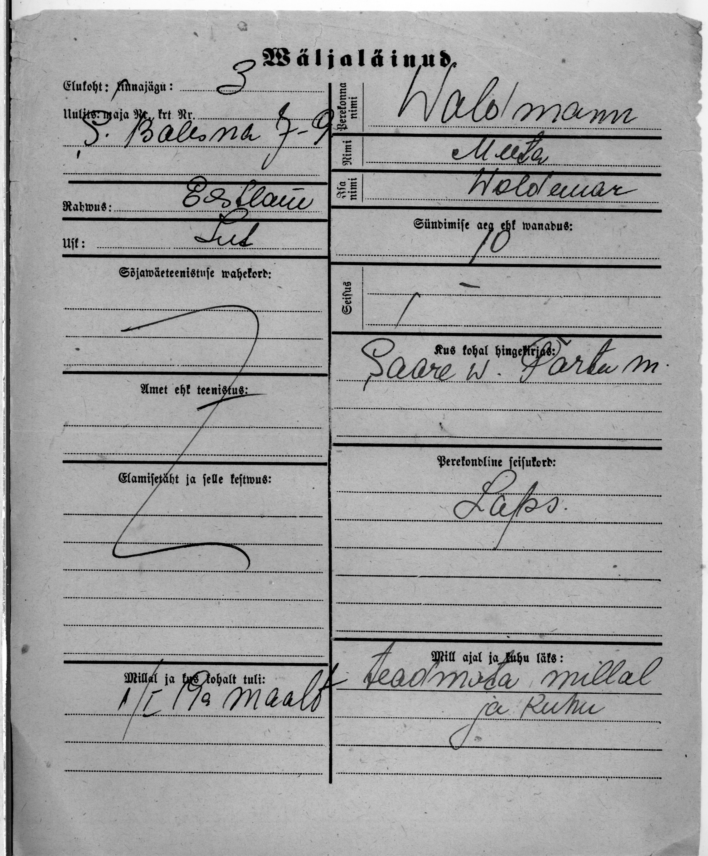 Waldmann, Meeta, Woldemar