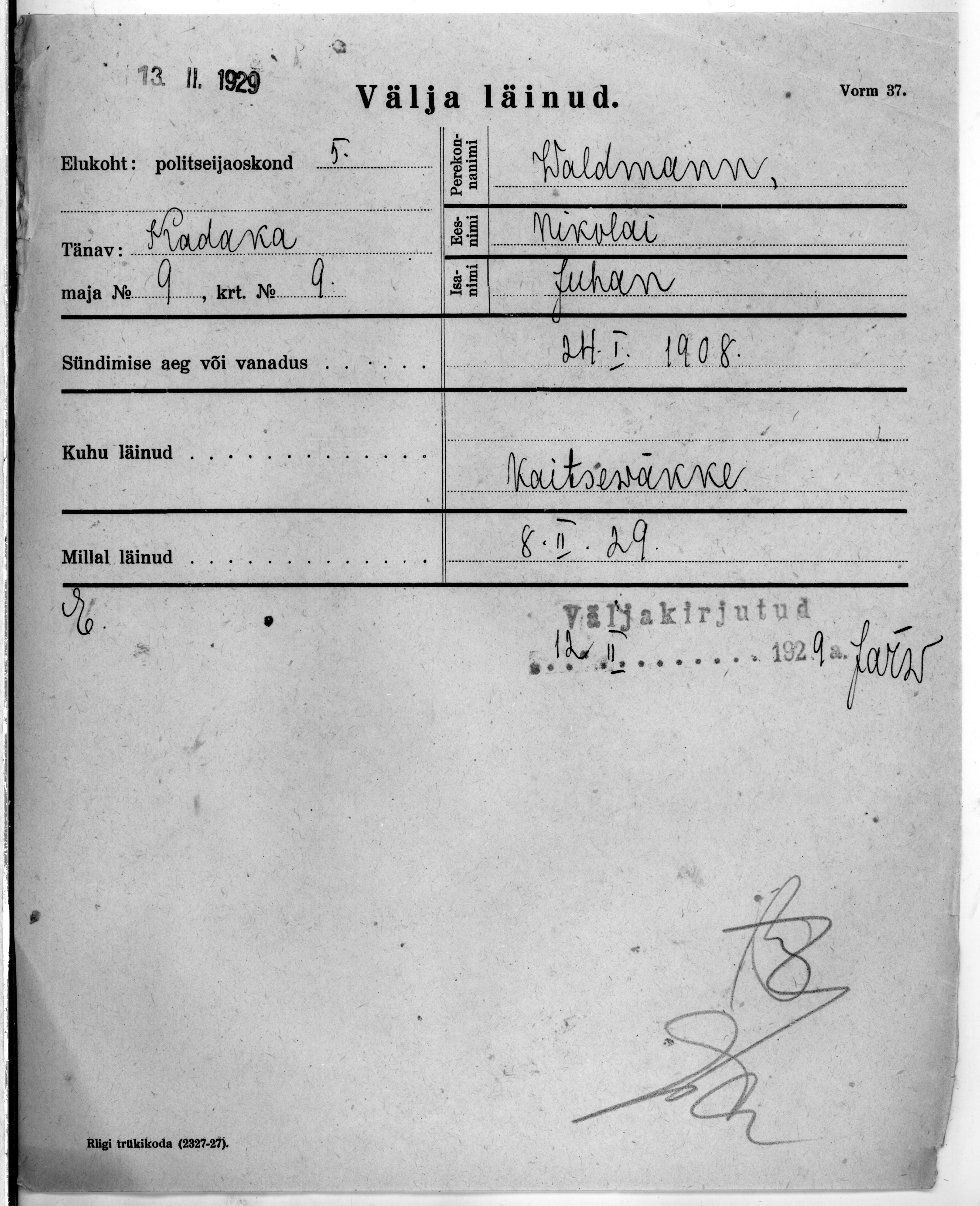 Waldmann, Nikolai, Juhan