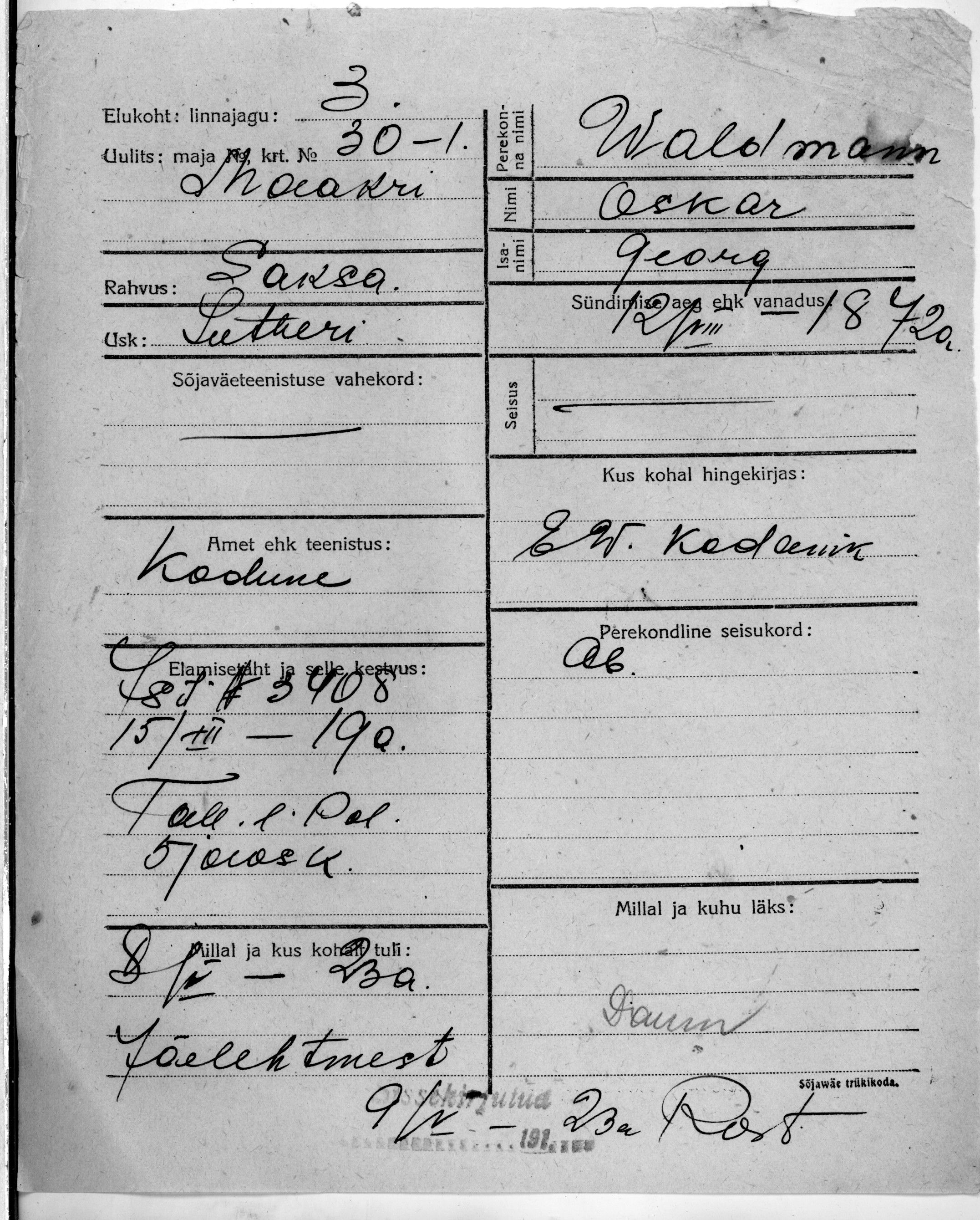 Waldmann, Oskar, Georg