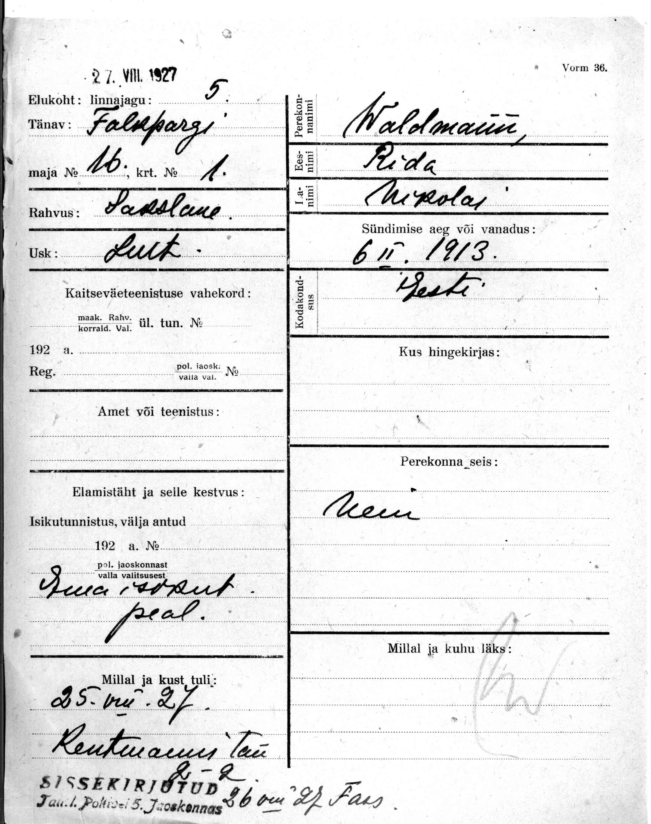 Waldmann, Rida, Nikolai