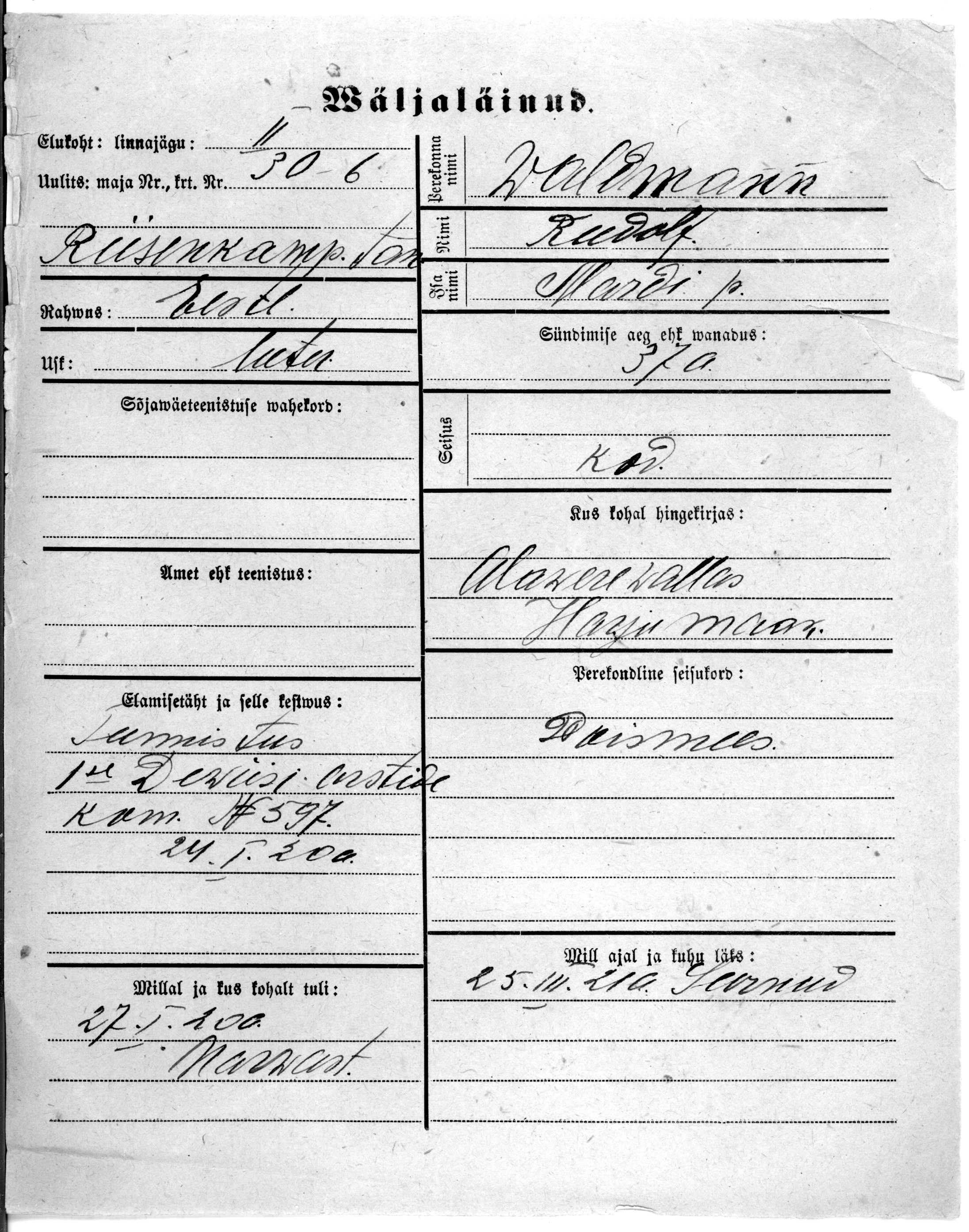 Waldmann, Rudolf, Mart