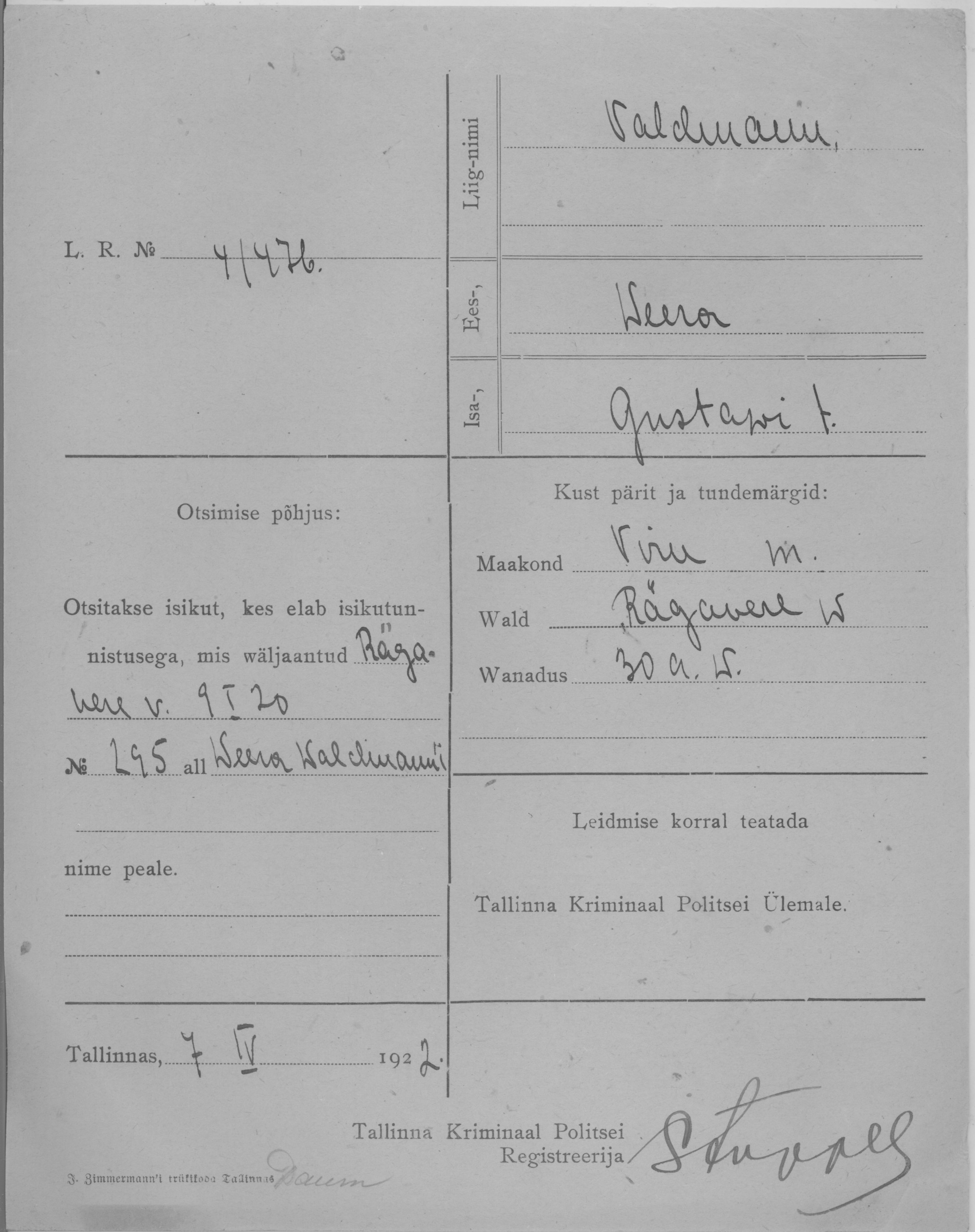 Waldmann, Weera, Gustaw