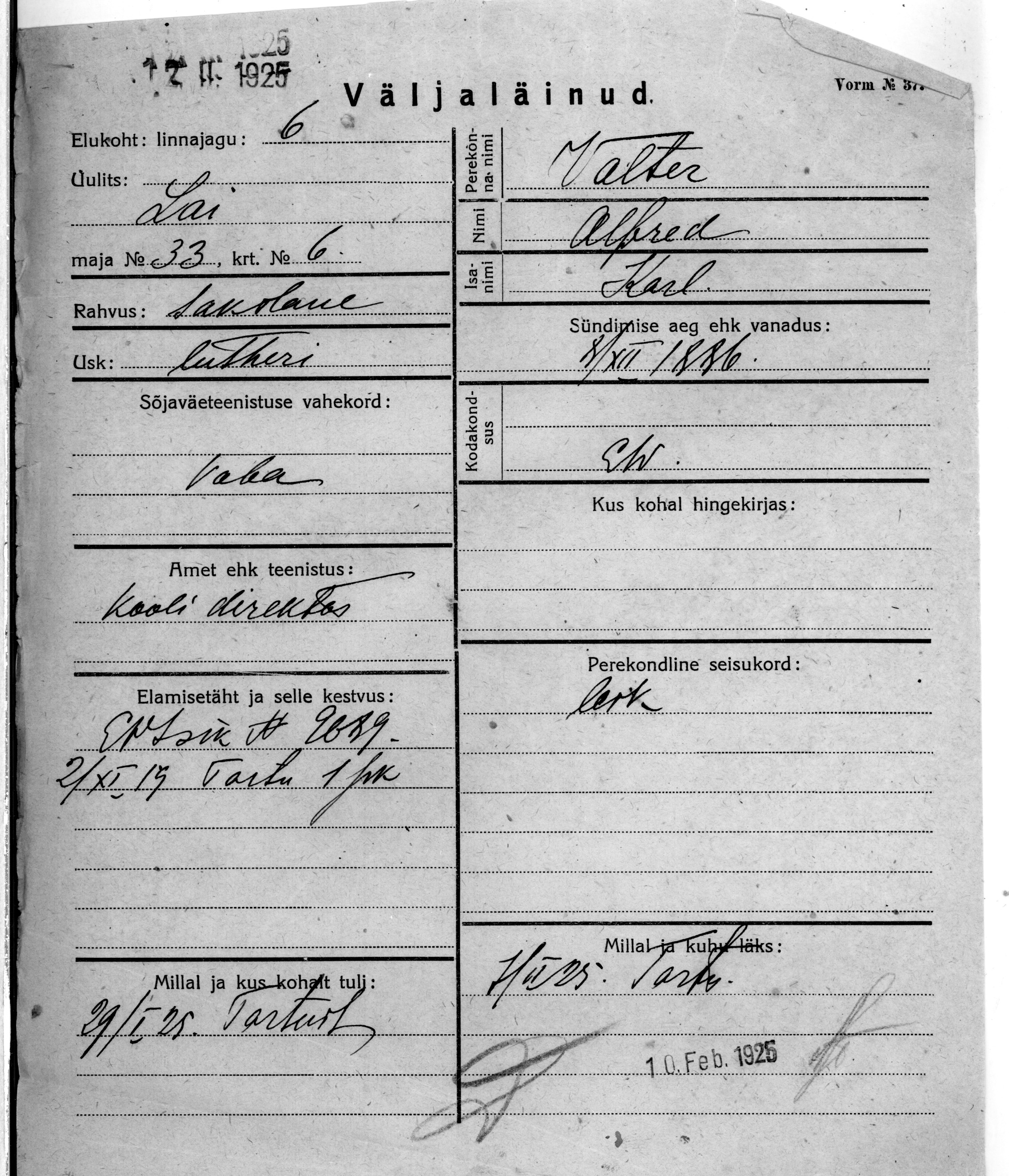 Valter, Alfred, Karl