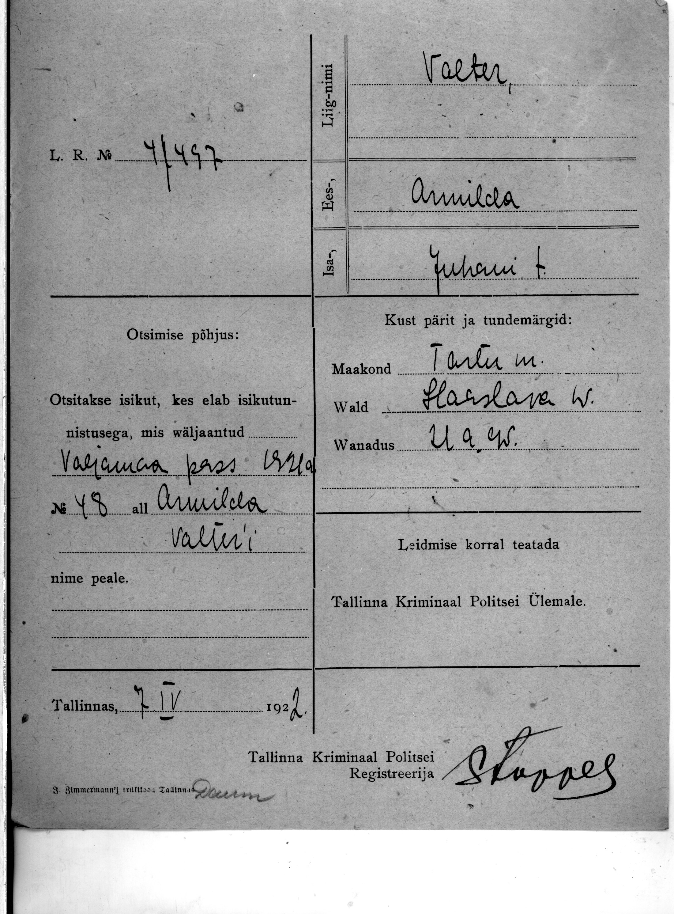 Valter, Armilda, Juhan