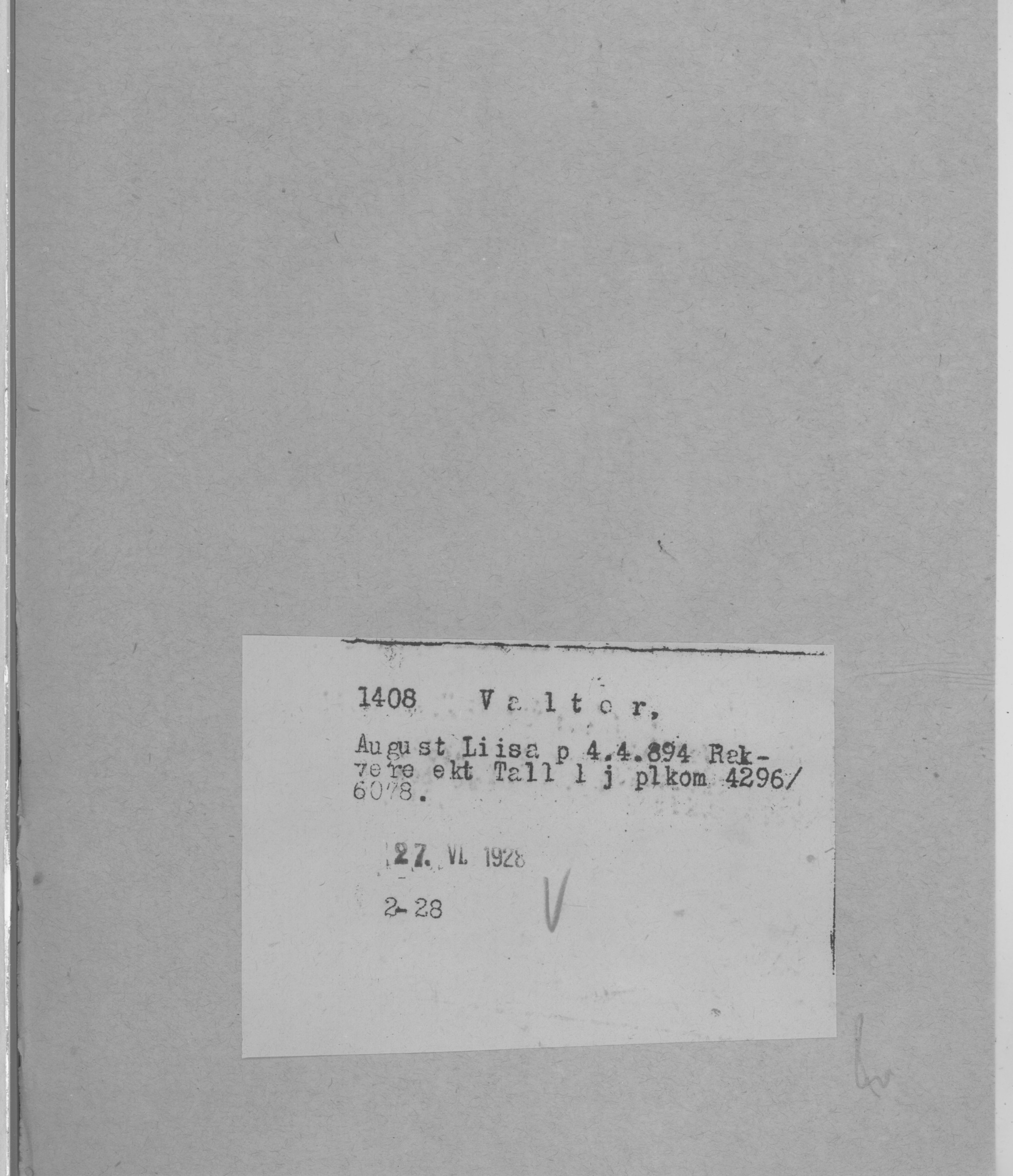 Valter, August, Liisa