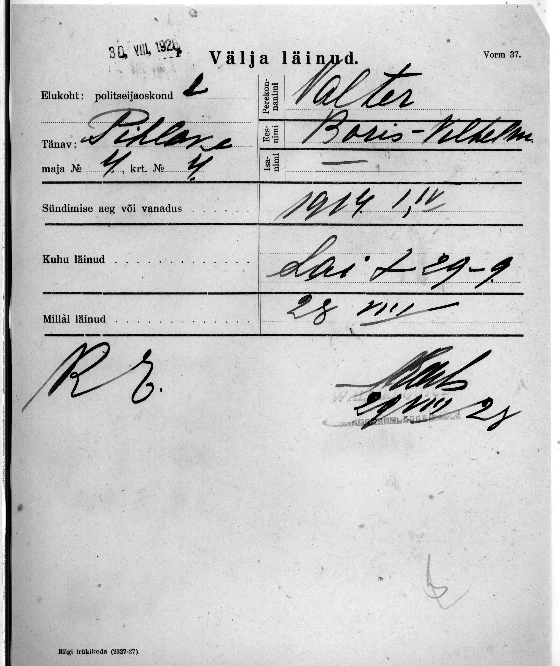 Valter, Boris-Vilhelm