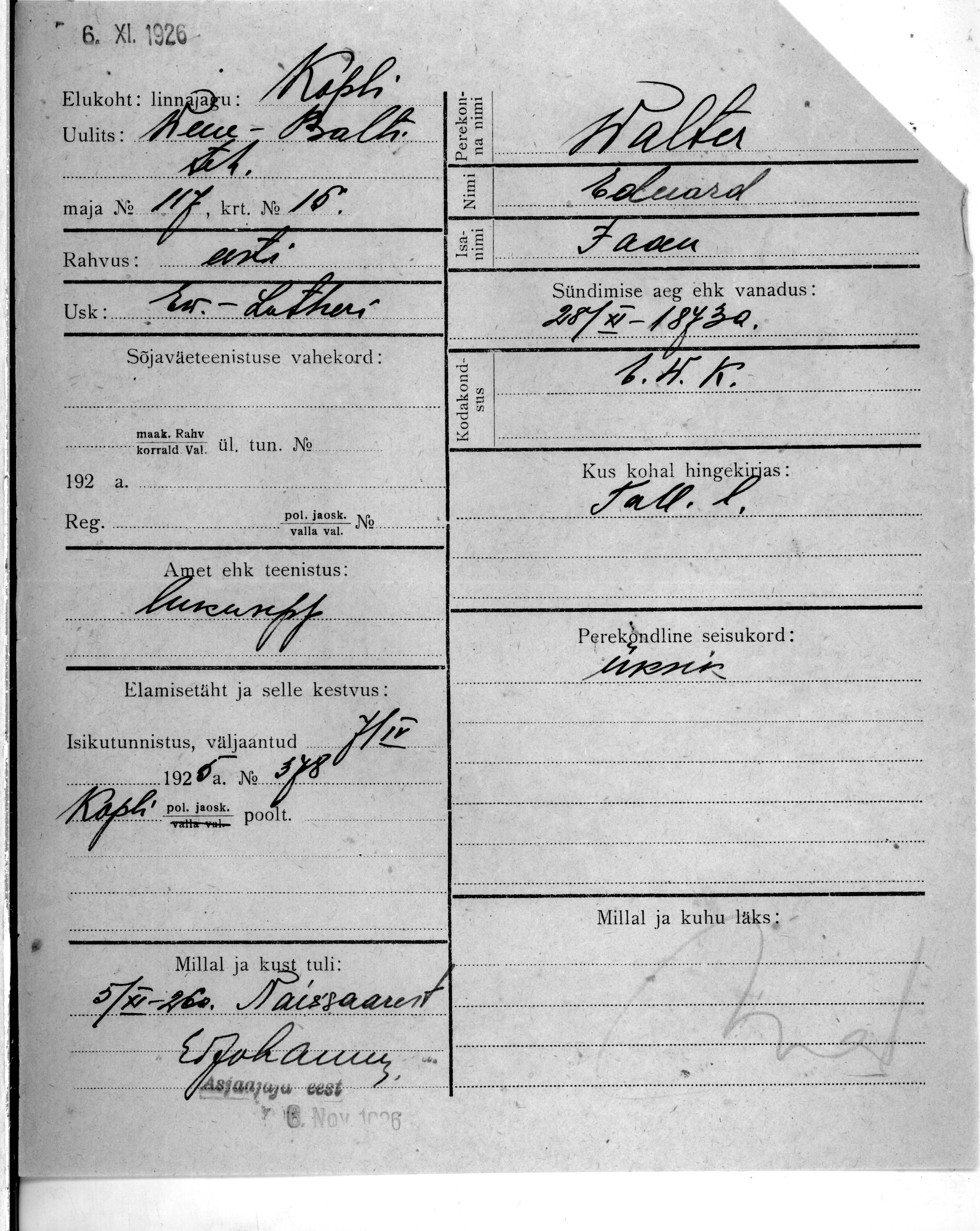 Valter, Eduard, Jaan