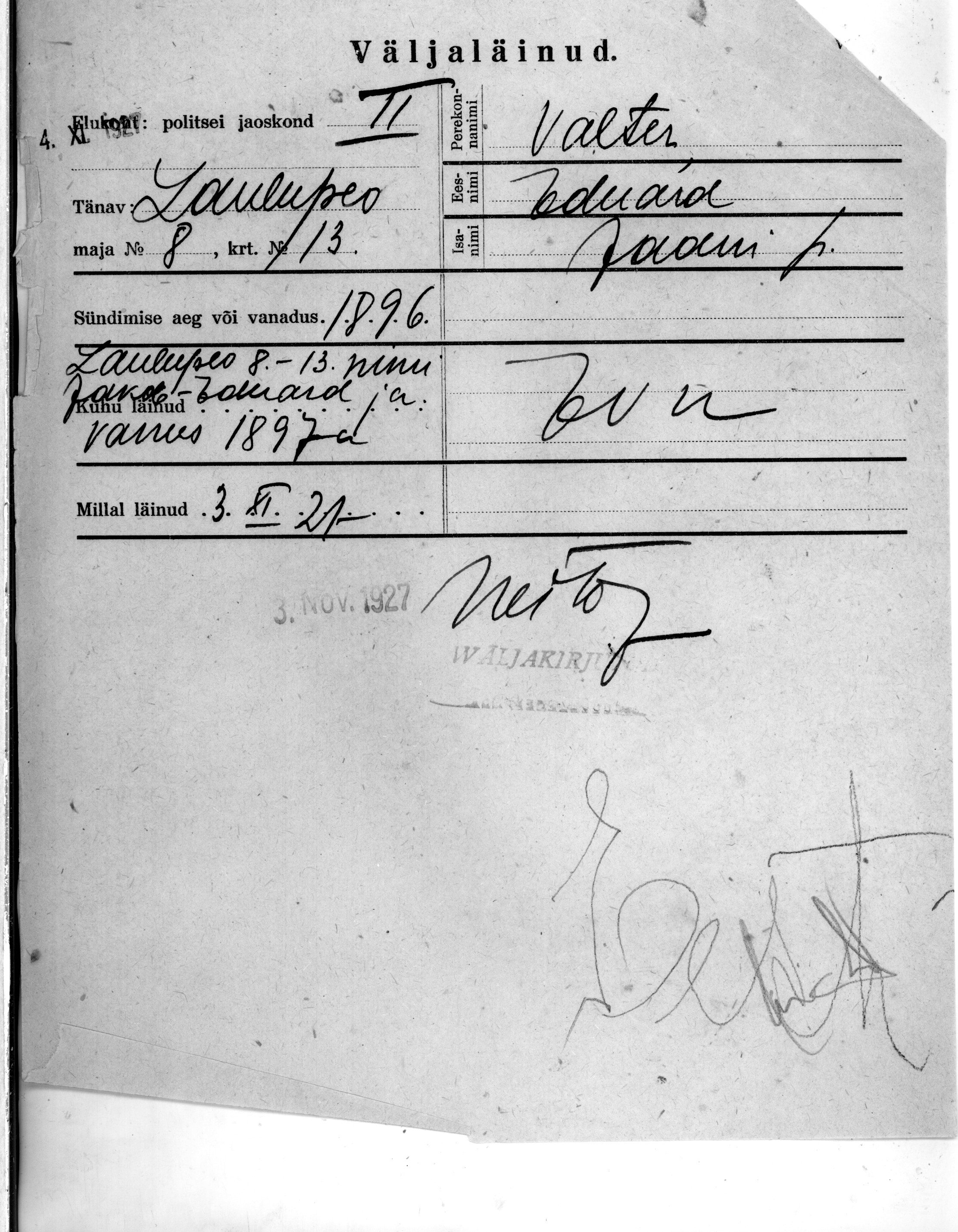 Valter, Eduard, Jaan