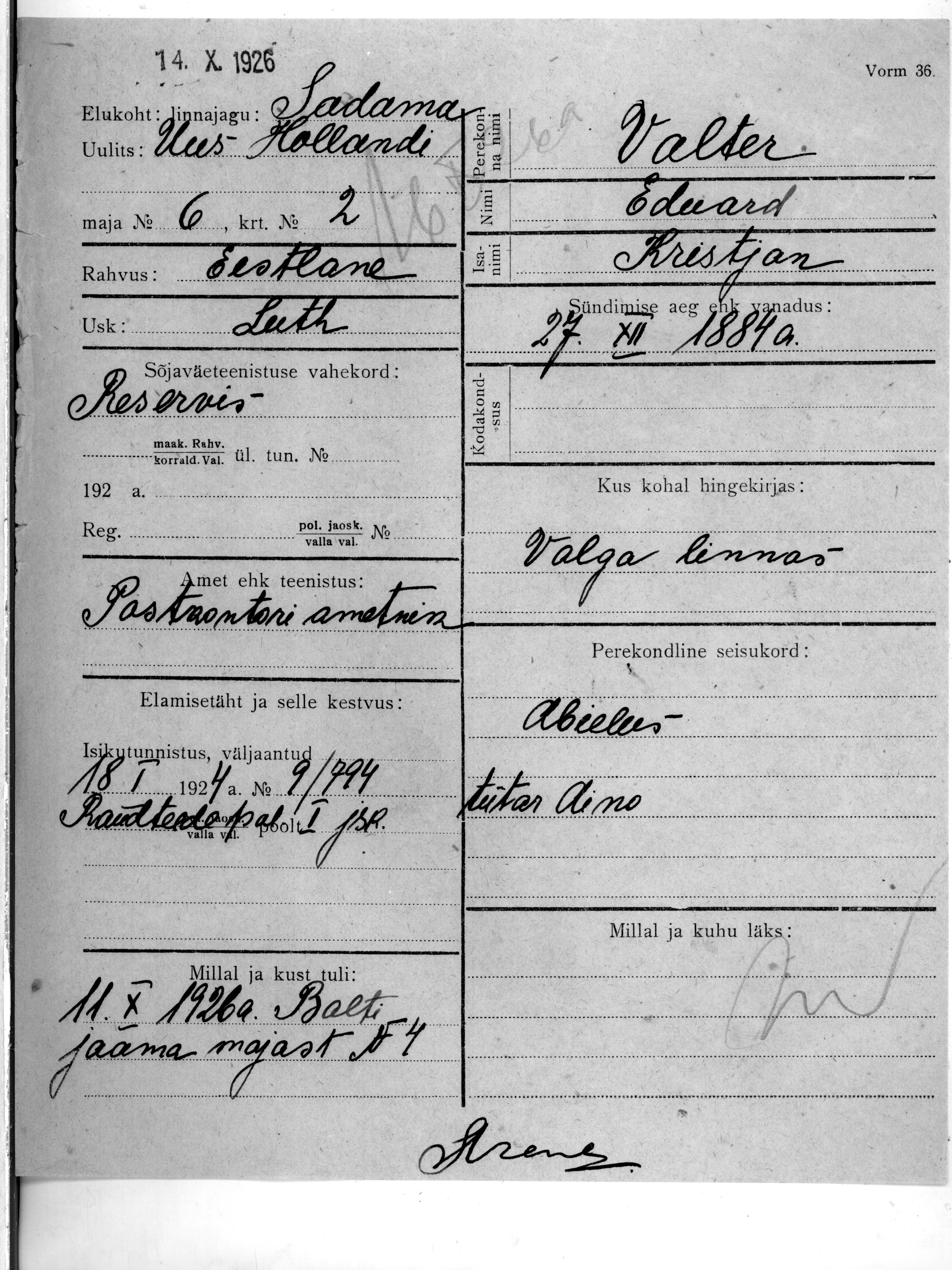 Valter, Eduard, Kristjan