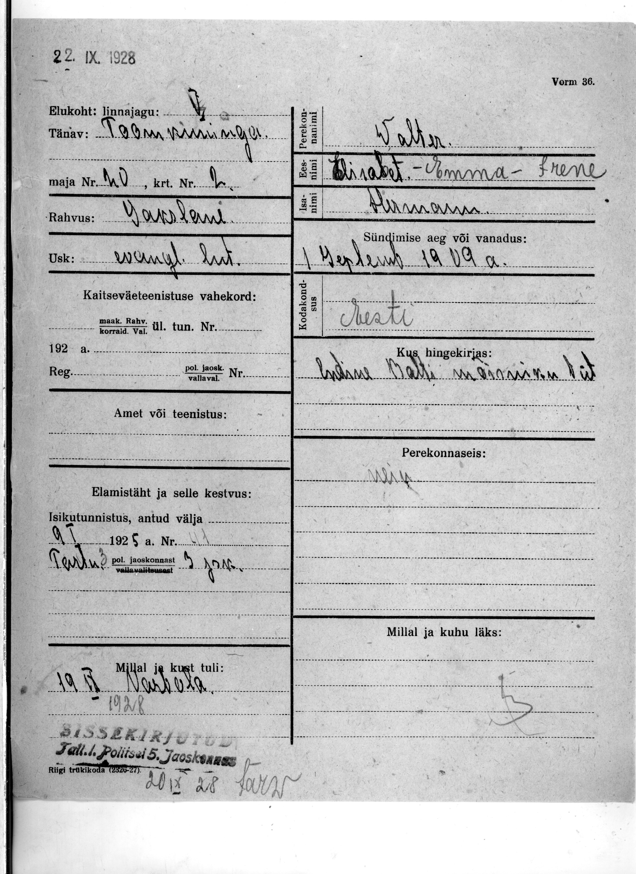 Valter, Elisabet-Emma-Irene, Hermann