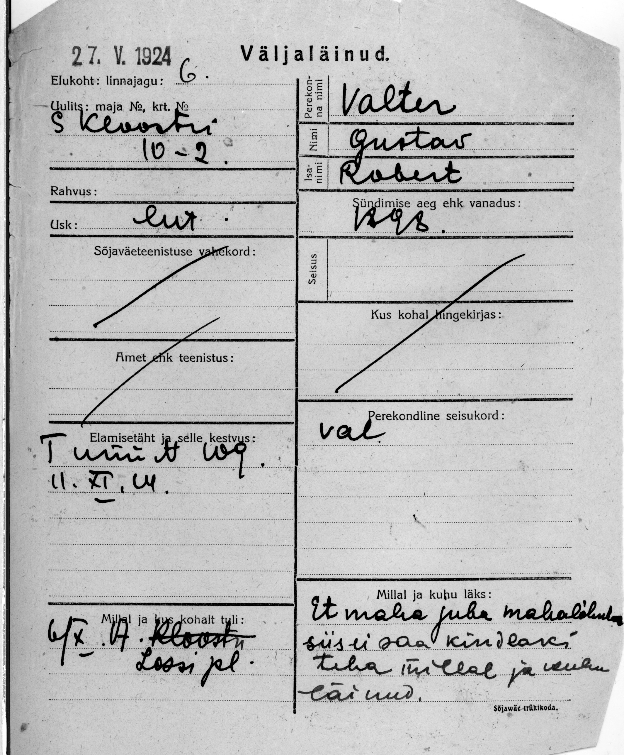 Valter, Gustav, Robert