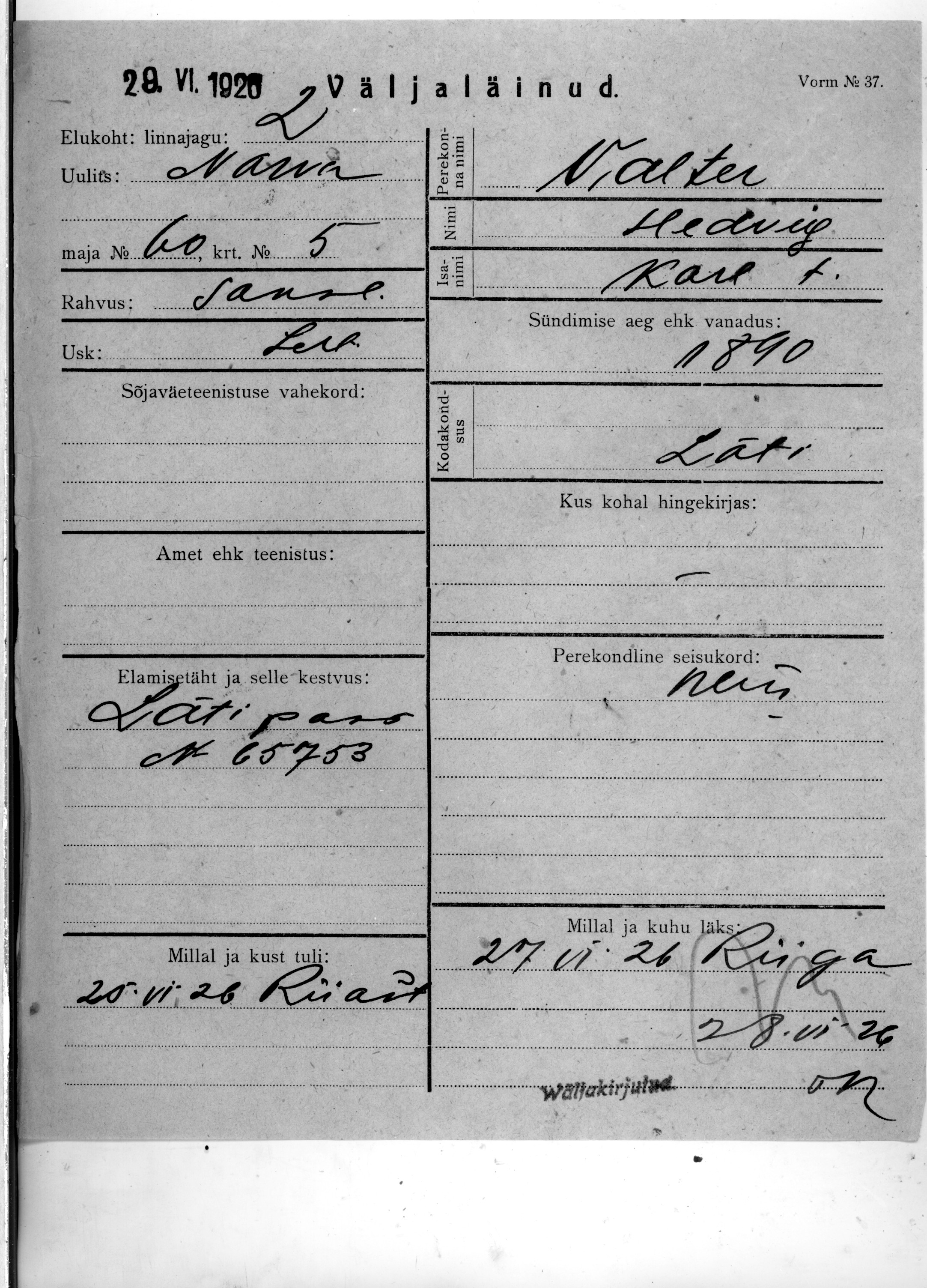 Valter, Hedvig, Karl