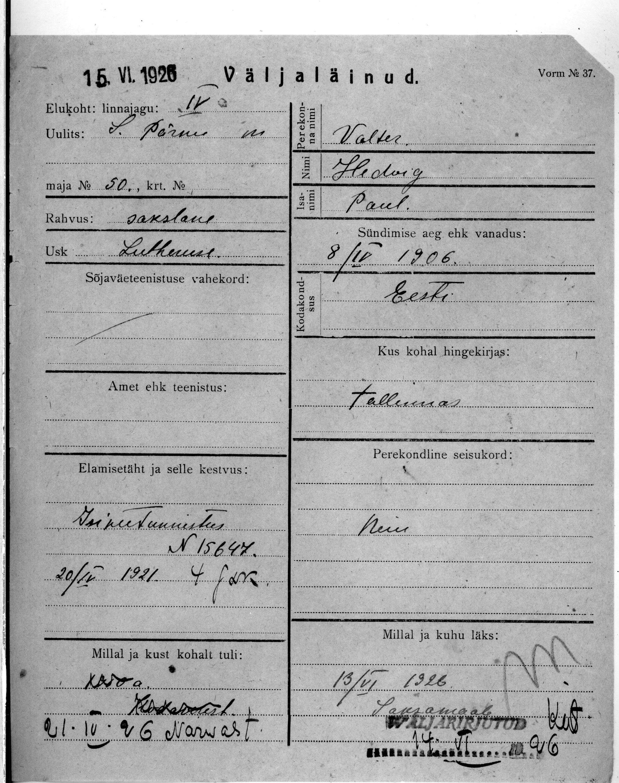 Valter, Hedvig, Paul