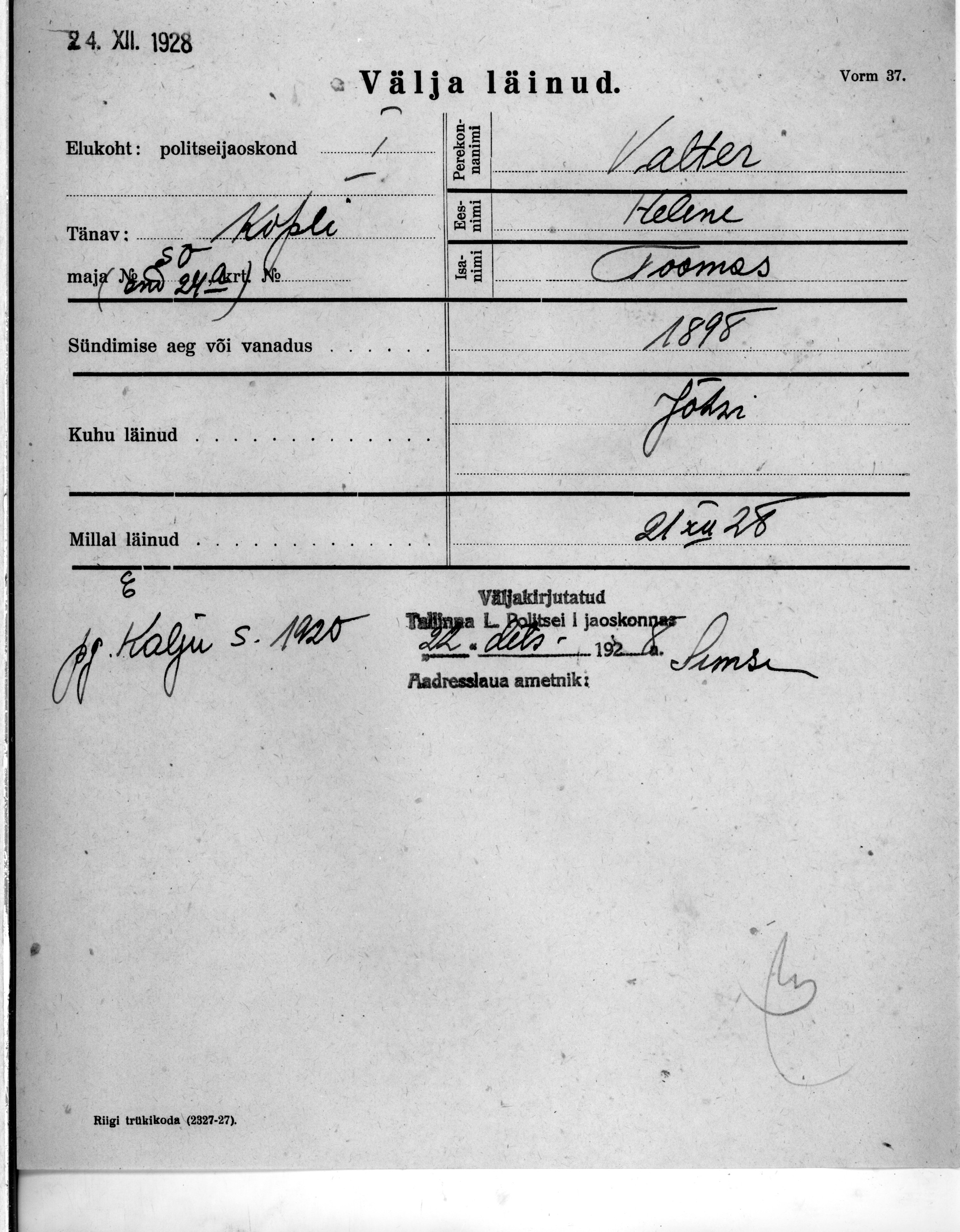 Valter, Helene, Toomas