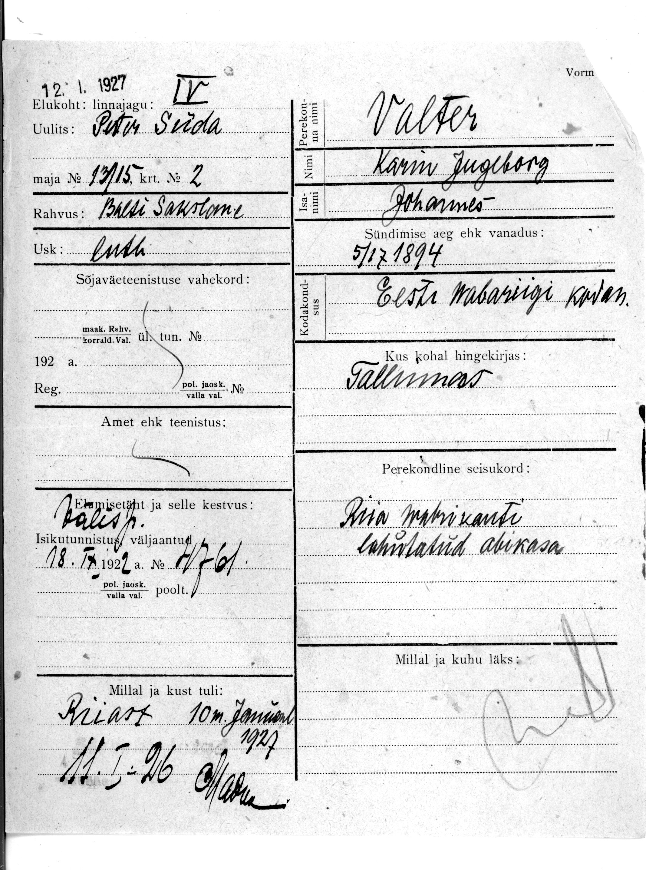 Valter, Karin-Ingeborg, Johannes