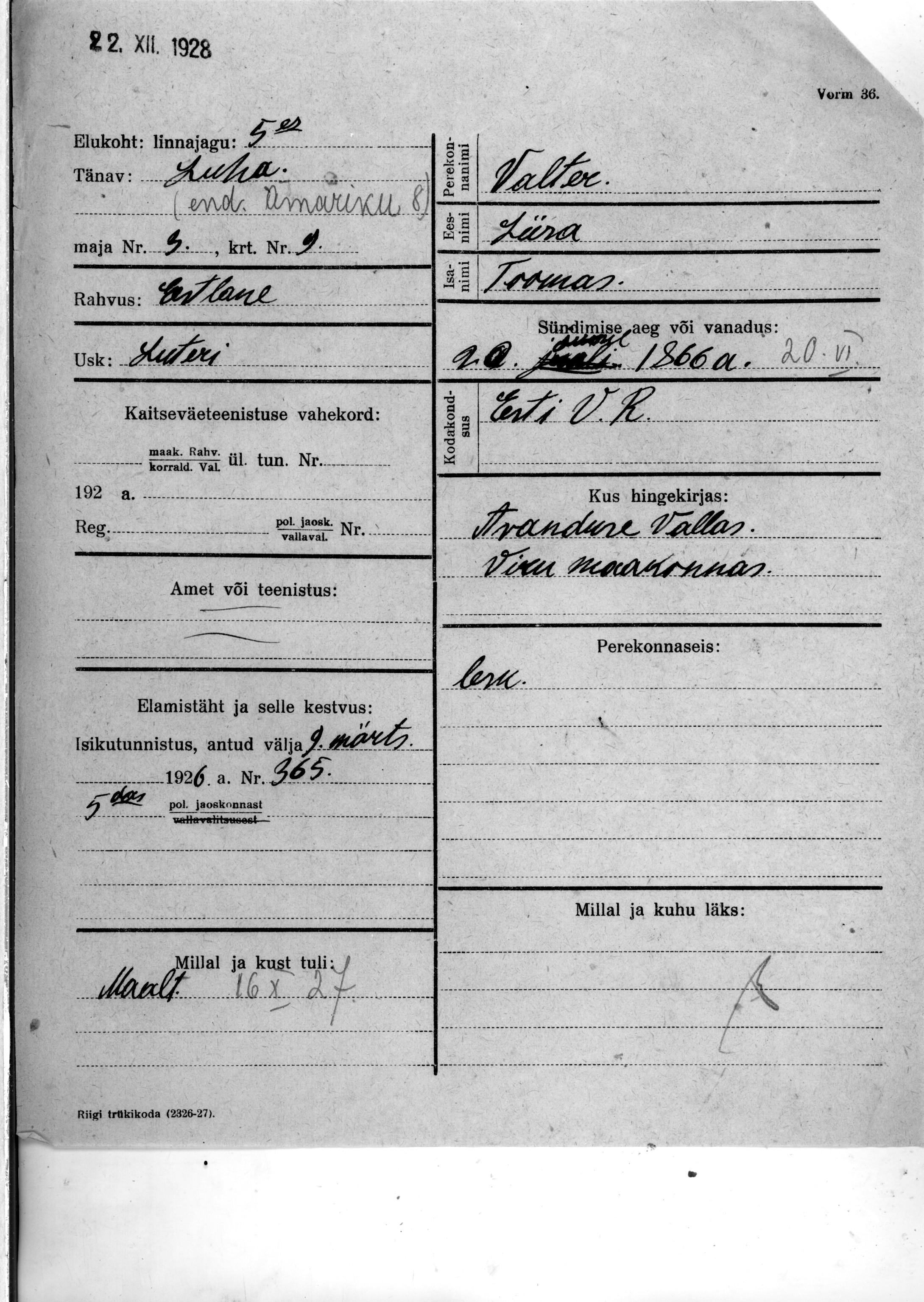 Valter, Liisa, Toomas