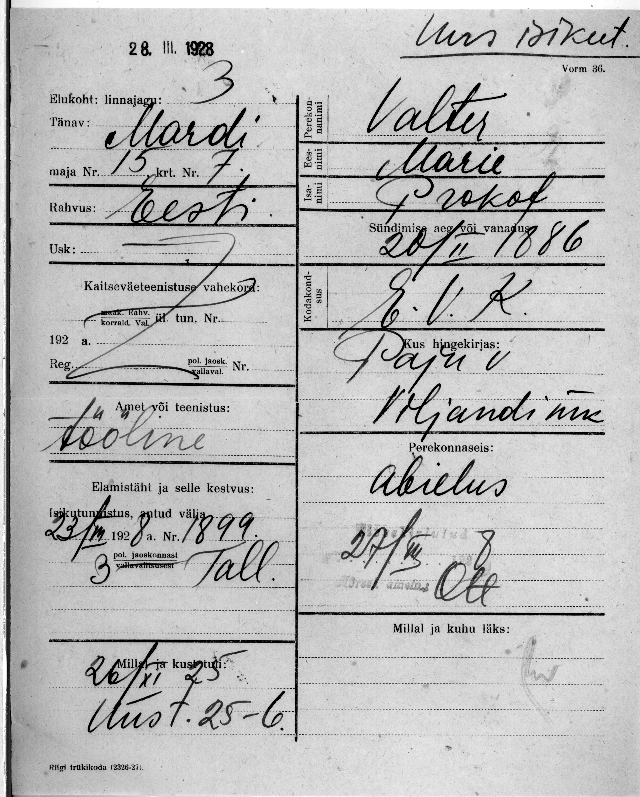 Valter, Marie, Prokof