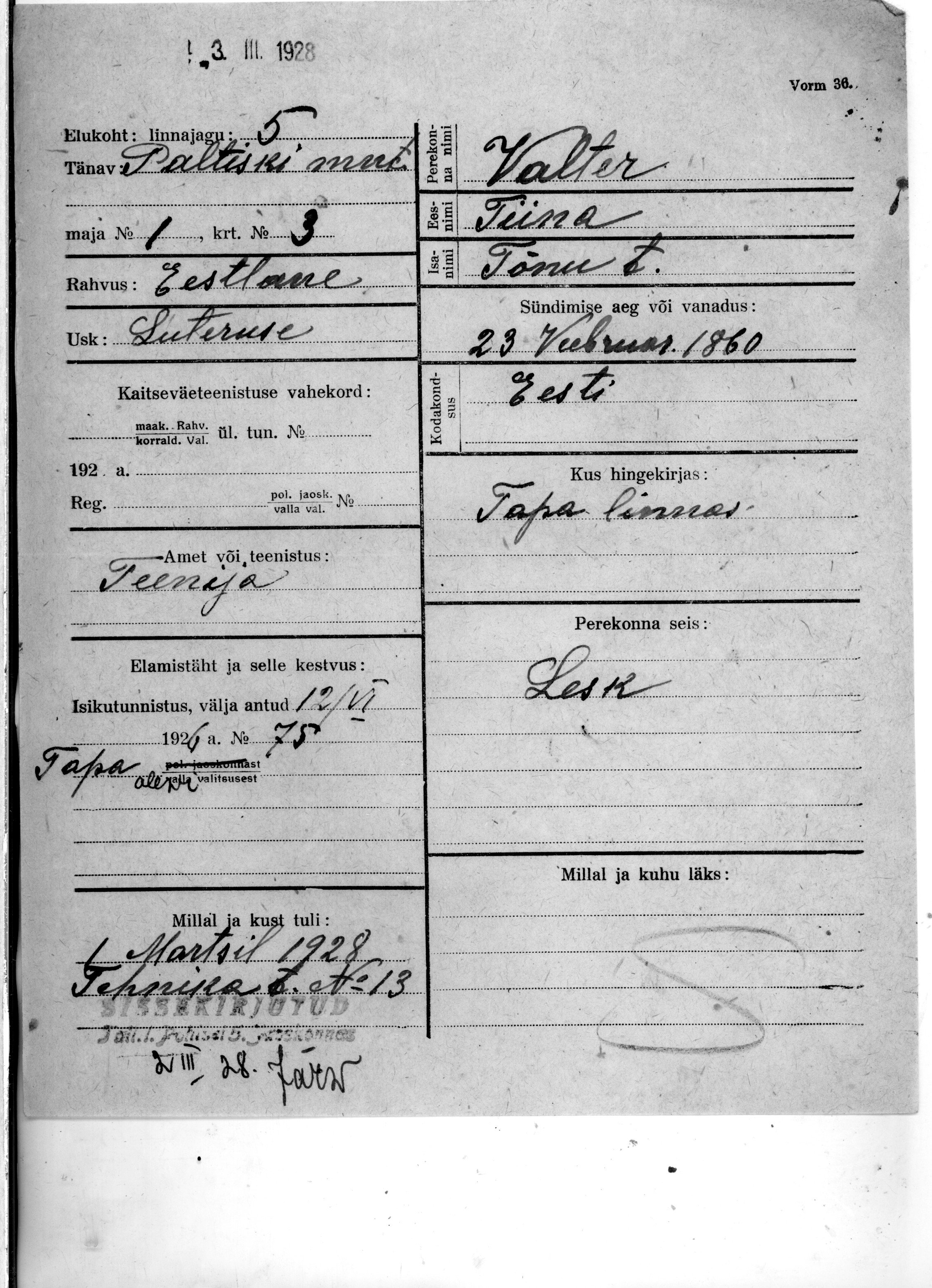 Valter, Tiina, Tõnu