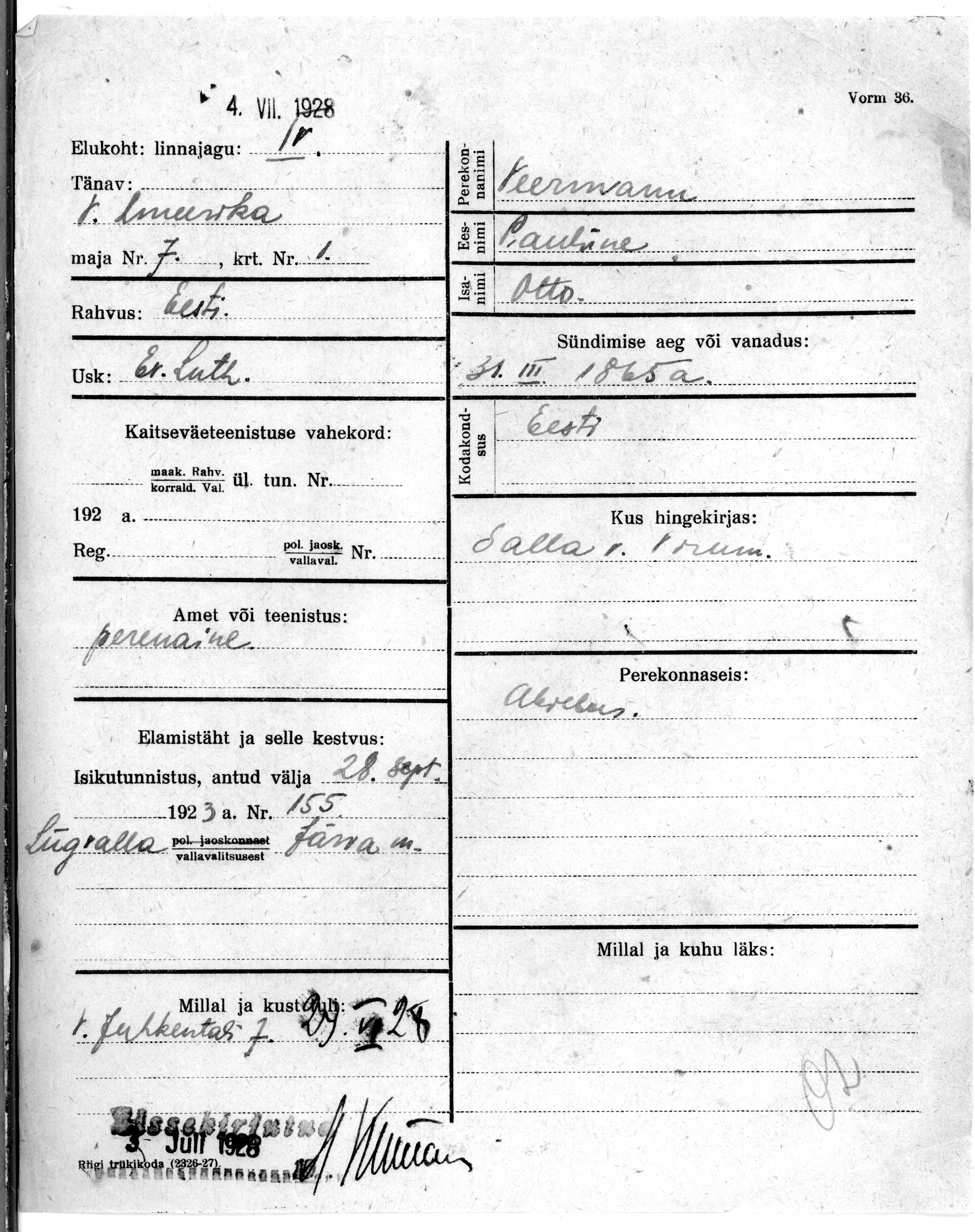 Veermann, Pauline, Otto