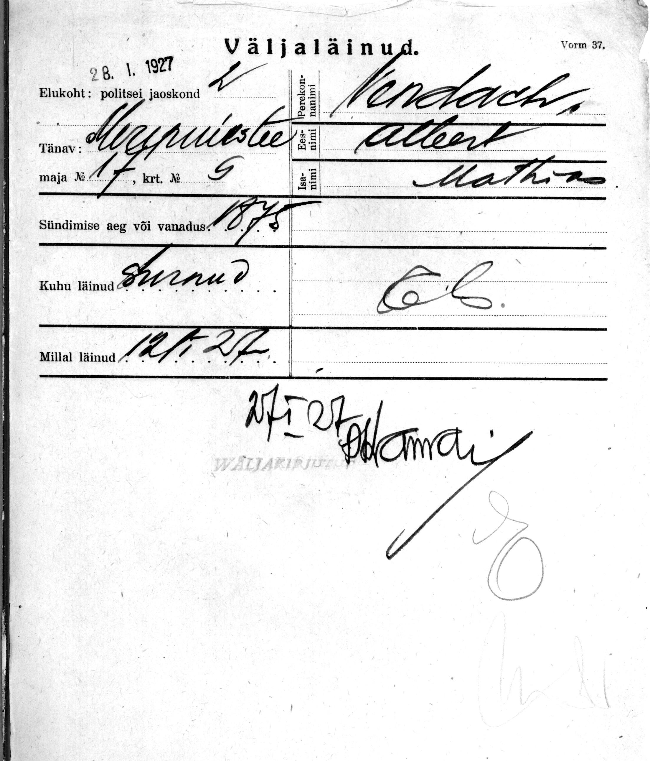 Vendach, Albert, Mathias