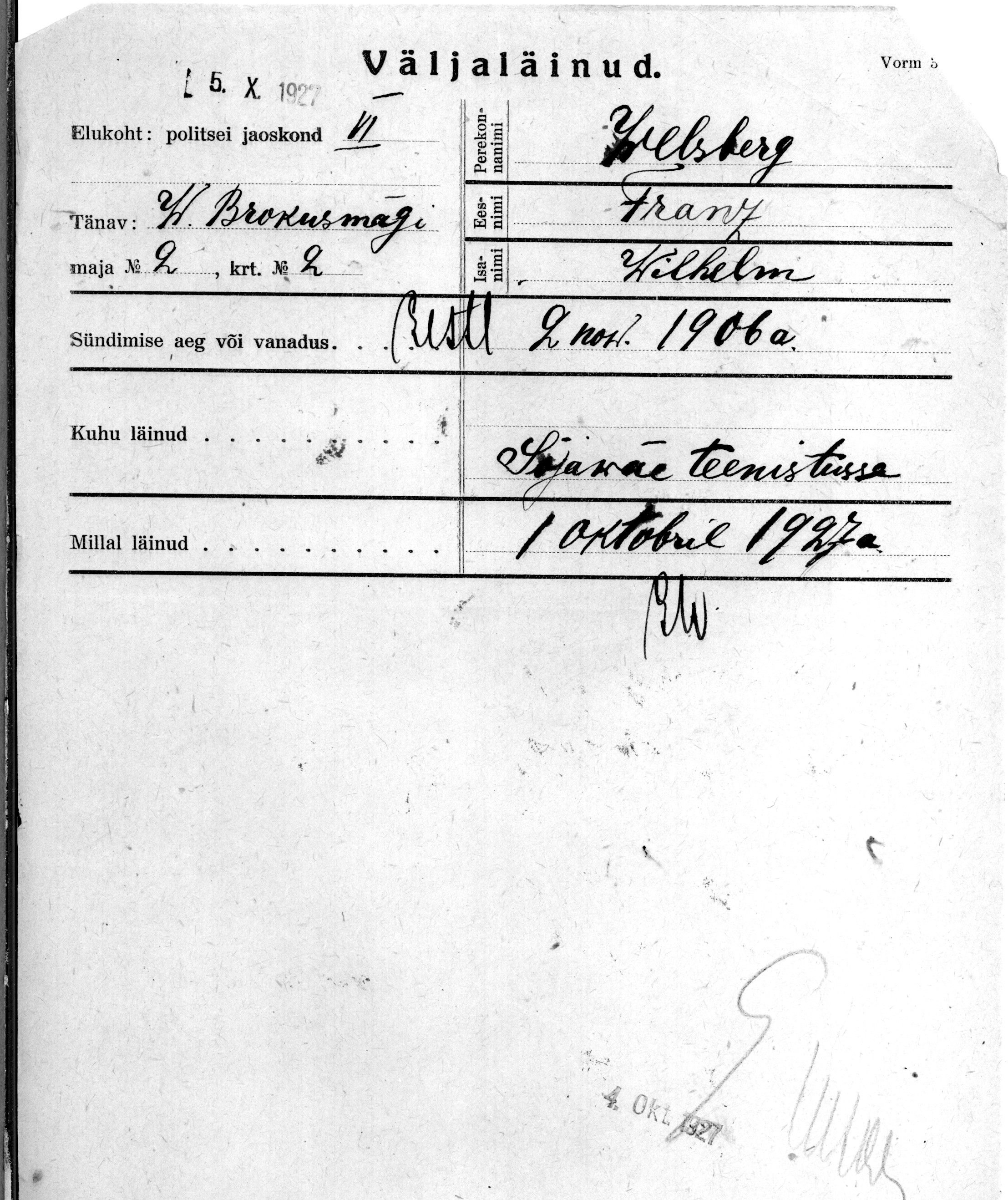 Welsberg, Franz, Wilhelm