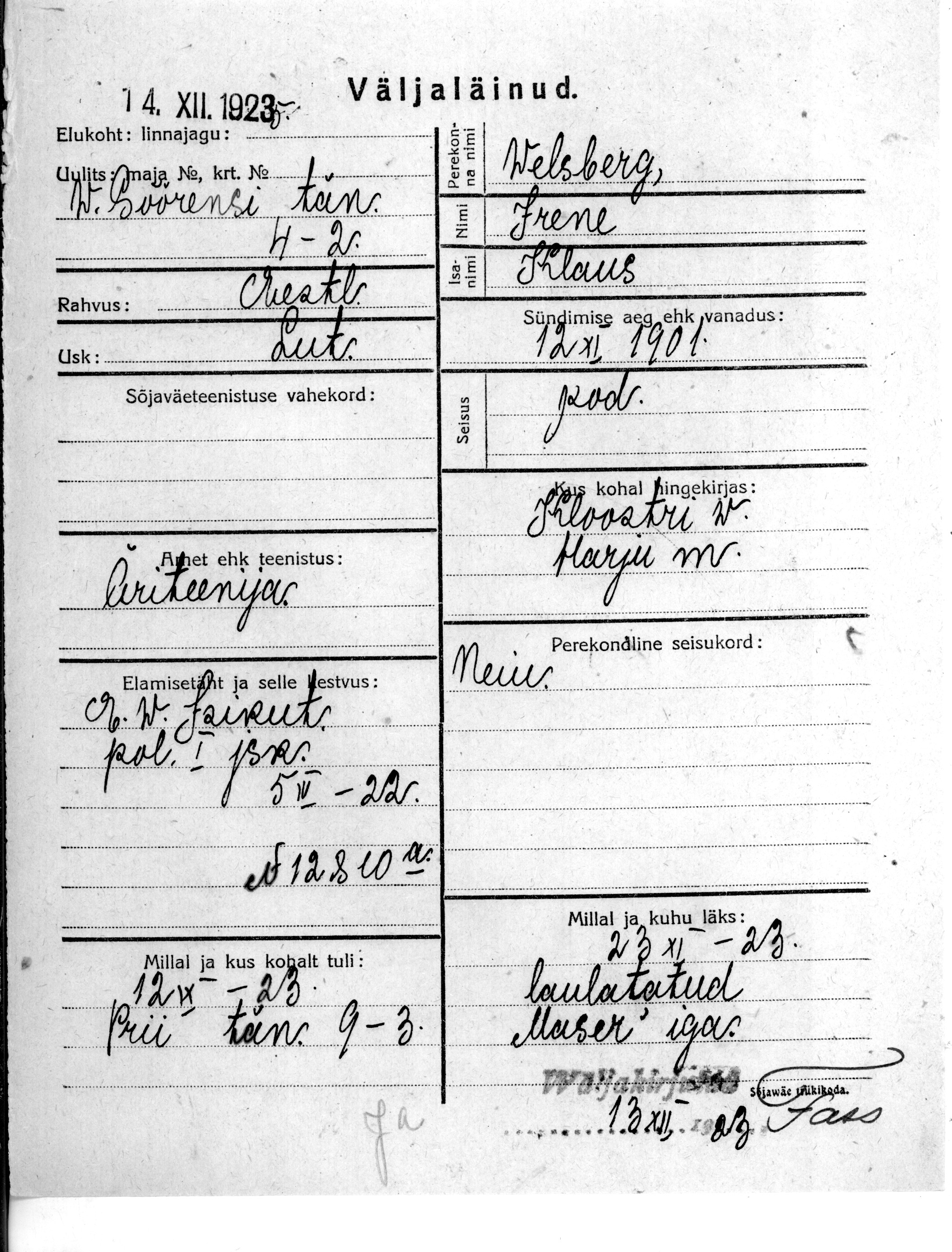 Welsberg, Irene, Klaus