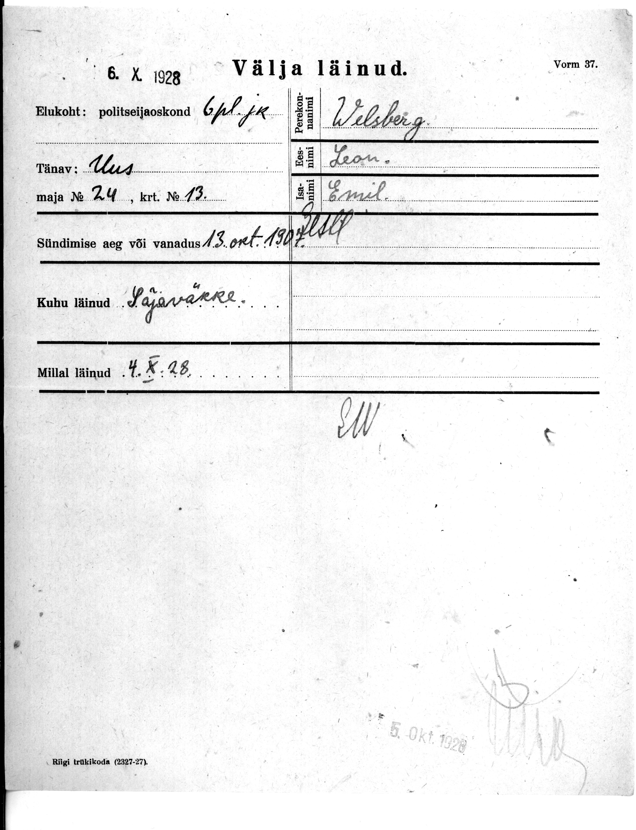 Welsberg, Leon, Emil