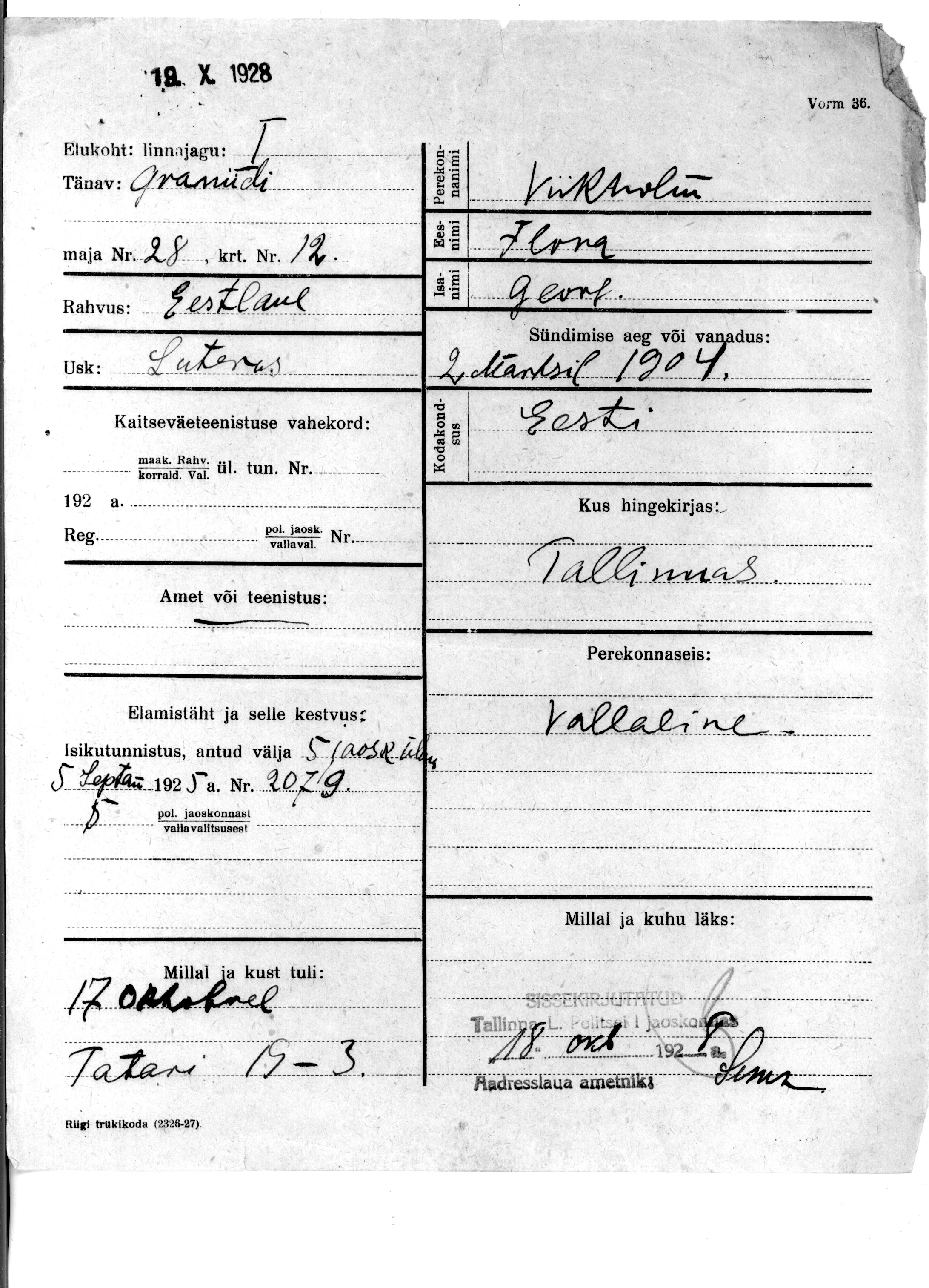 Viikholm, Flora, Georg