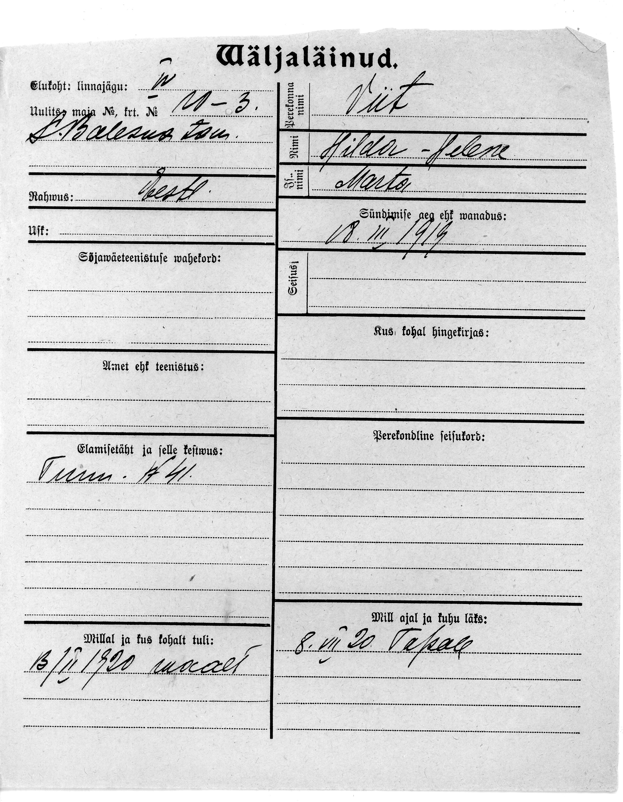 Viit, Hilda-Helene, Marta