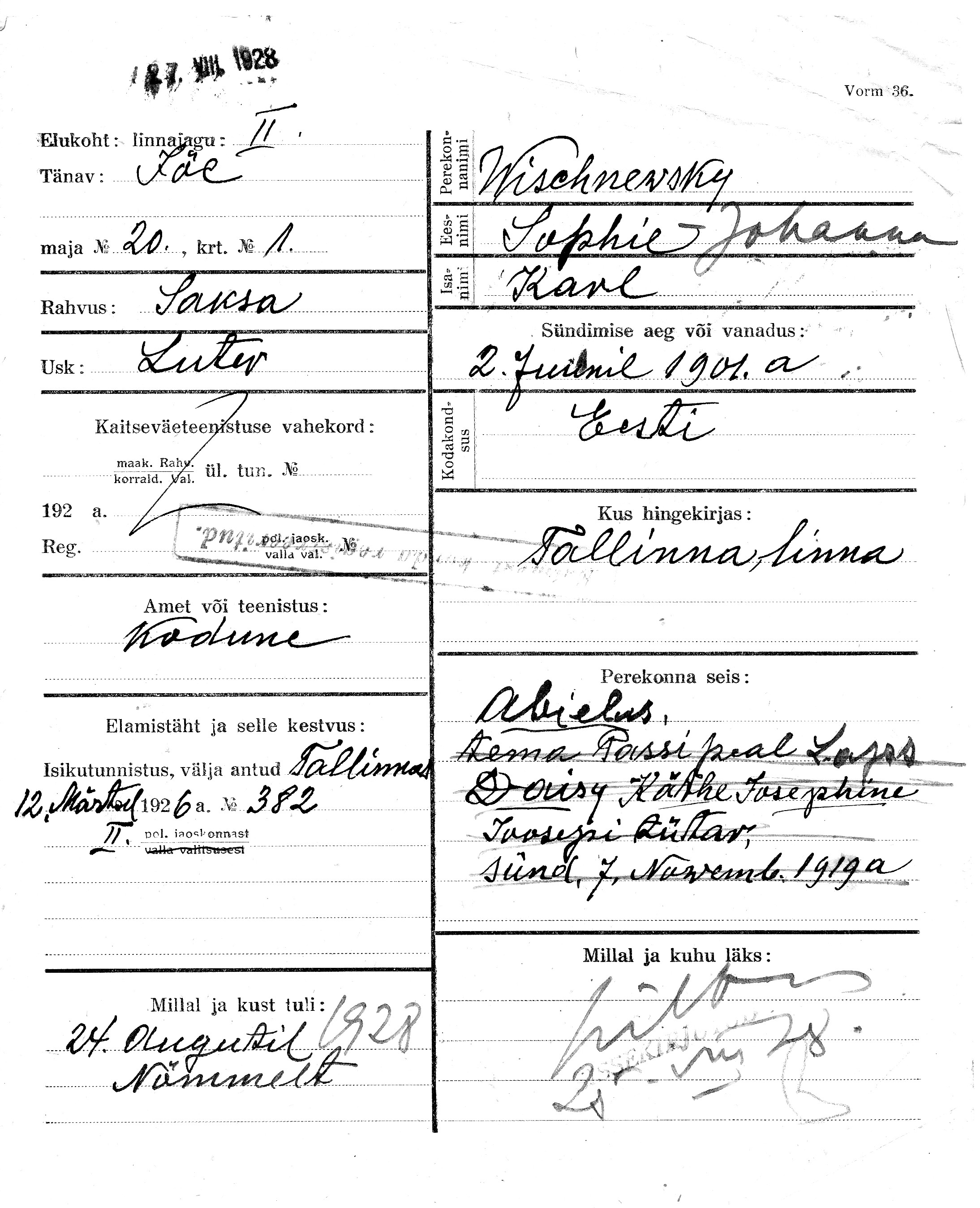 Wischnewsky, Sophie-Johanna, Karl