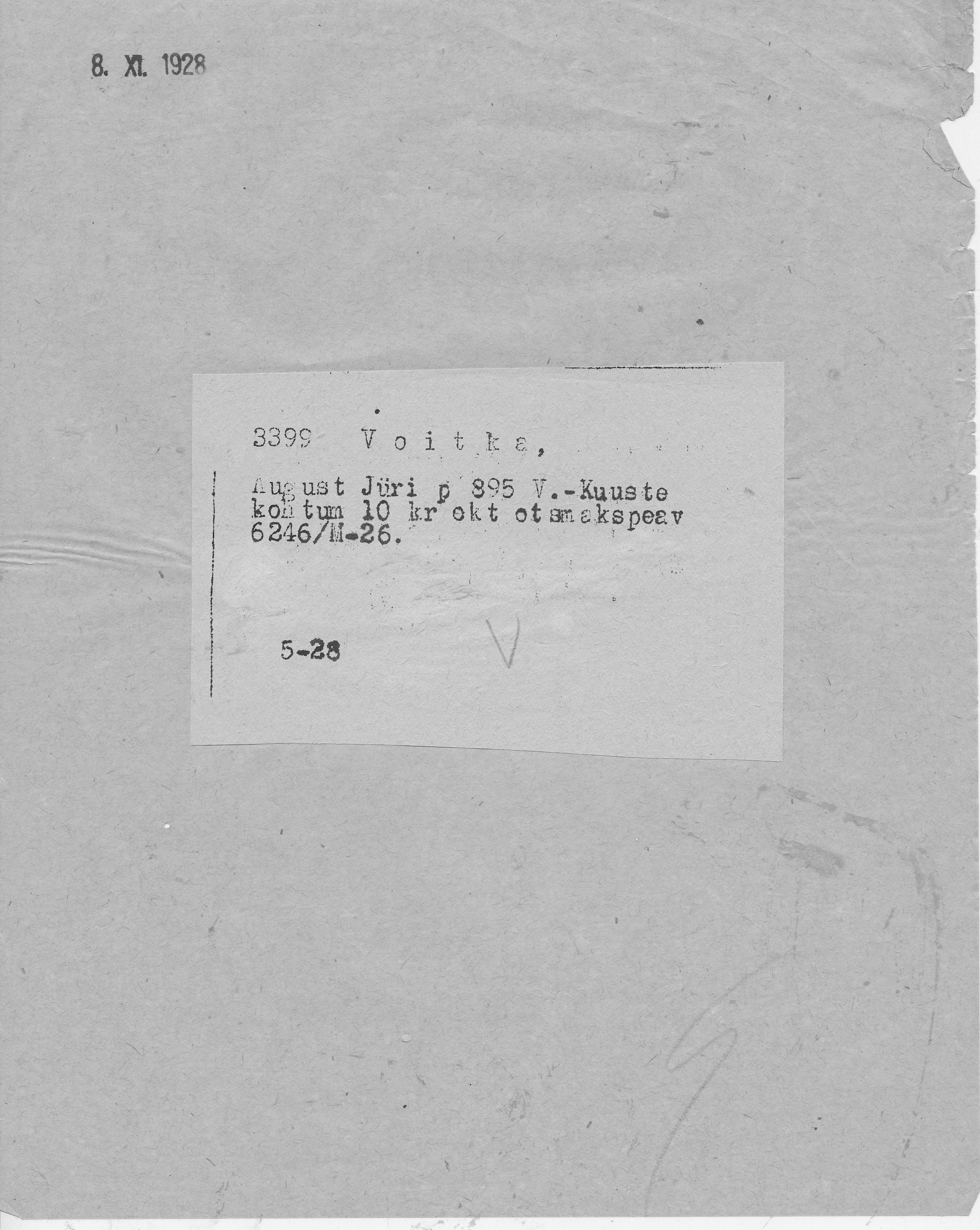 Voitka, August, Jüri