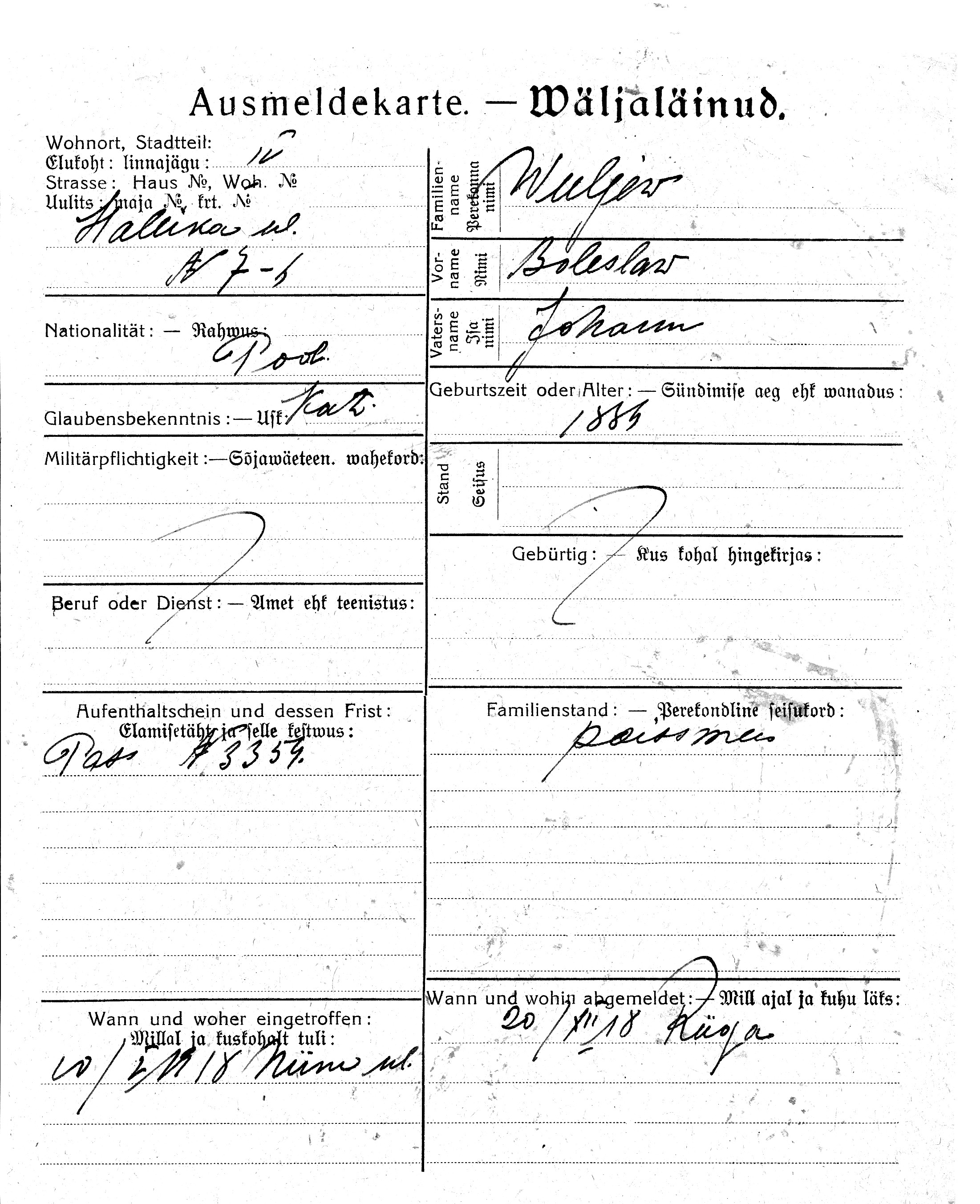 Wuljew, Boleslaw, Johann