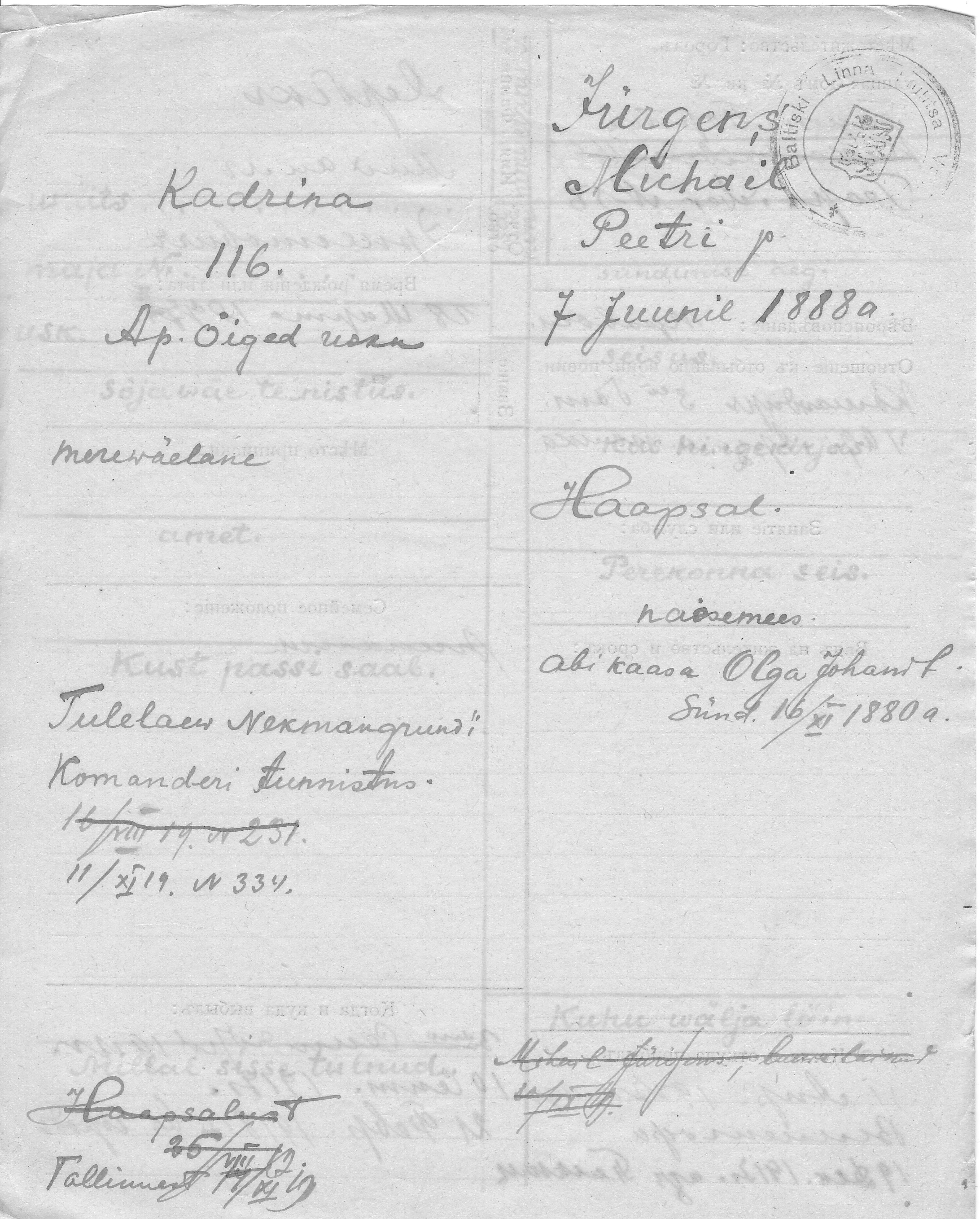 Jürgens, Michail, Peeter