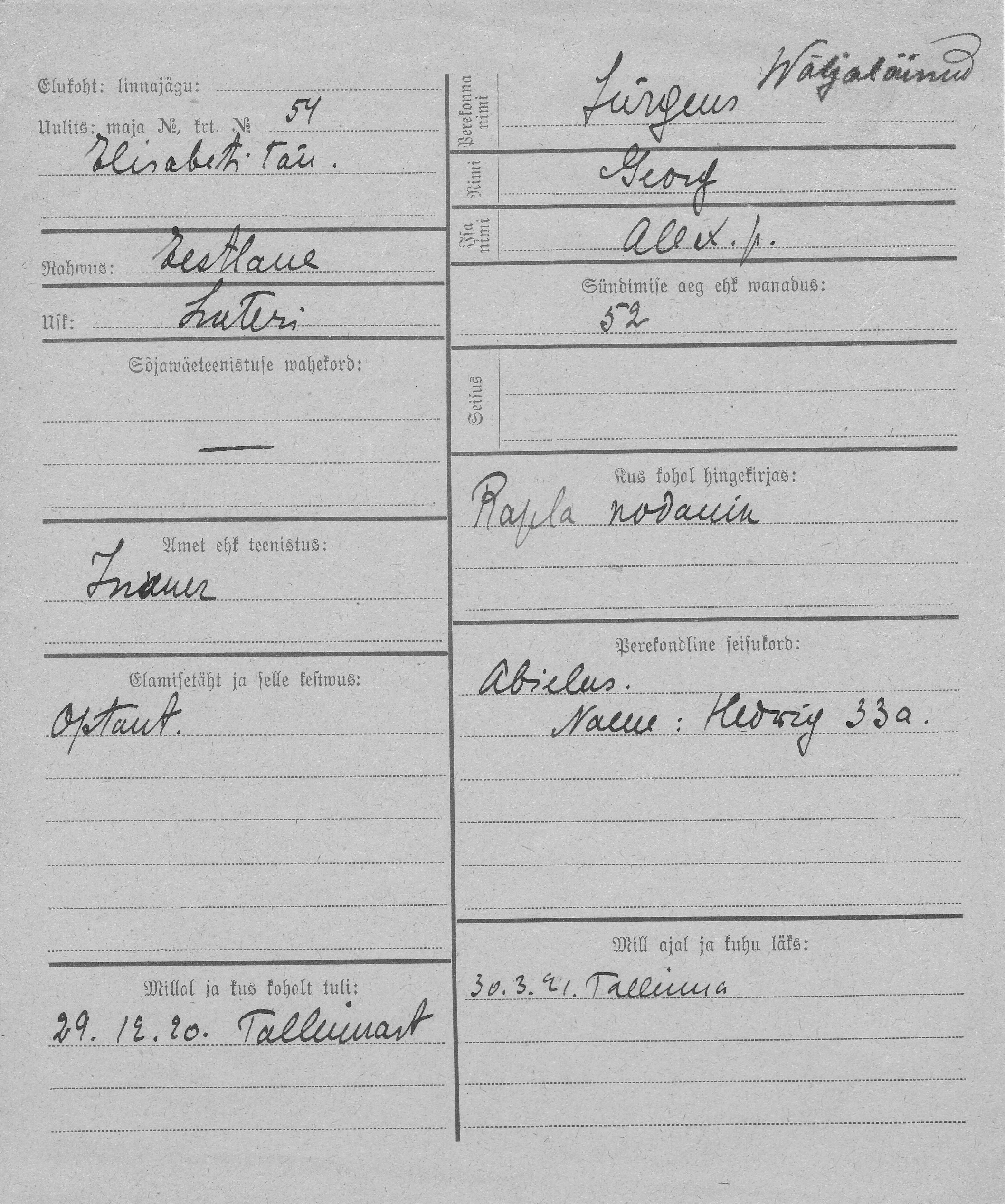 Jürgens, Georg, Alex